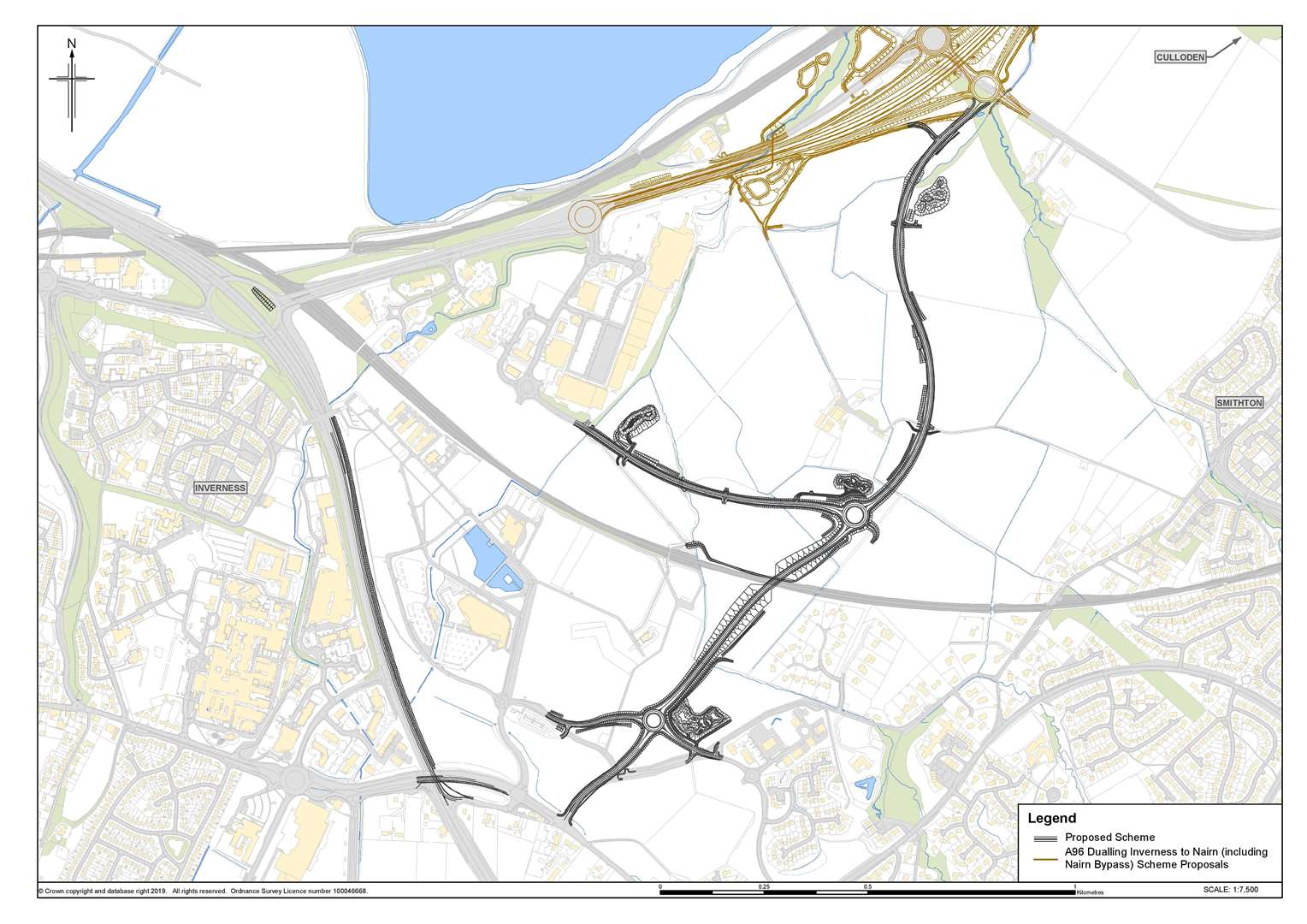 A9-A96 link road plan.