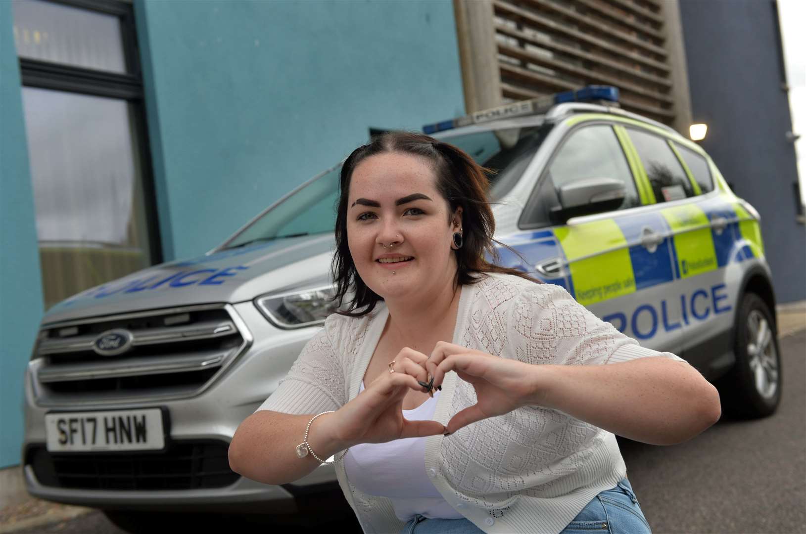 Beth Garrow is keen to get defibrillators for three police cars in Nairn. Picture: Callum Mackay
