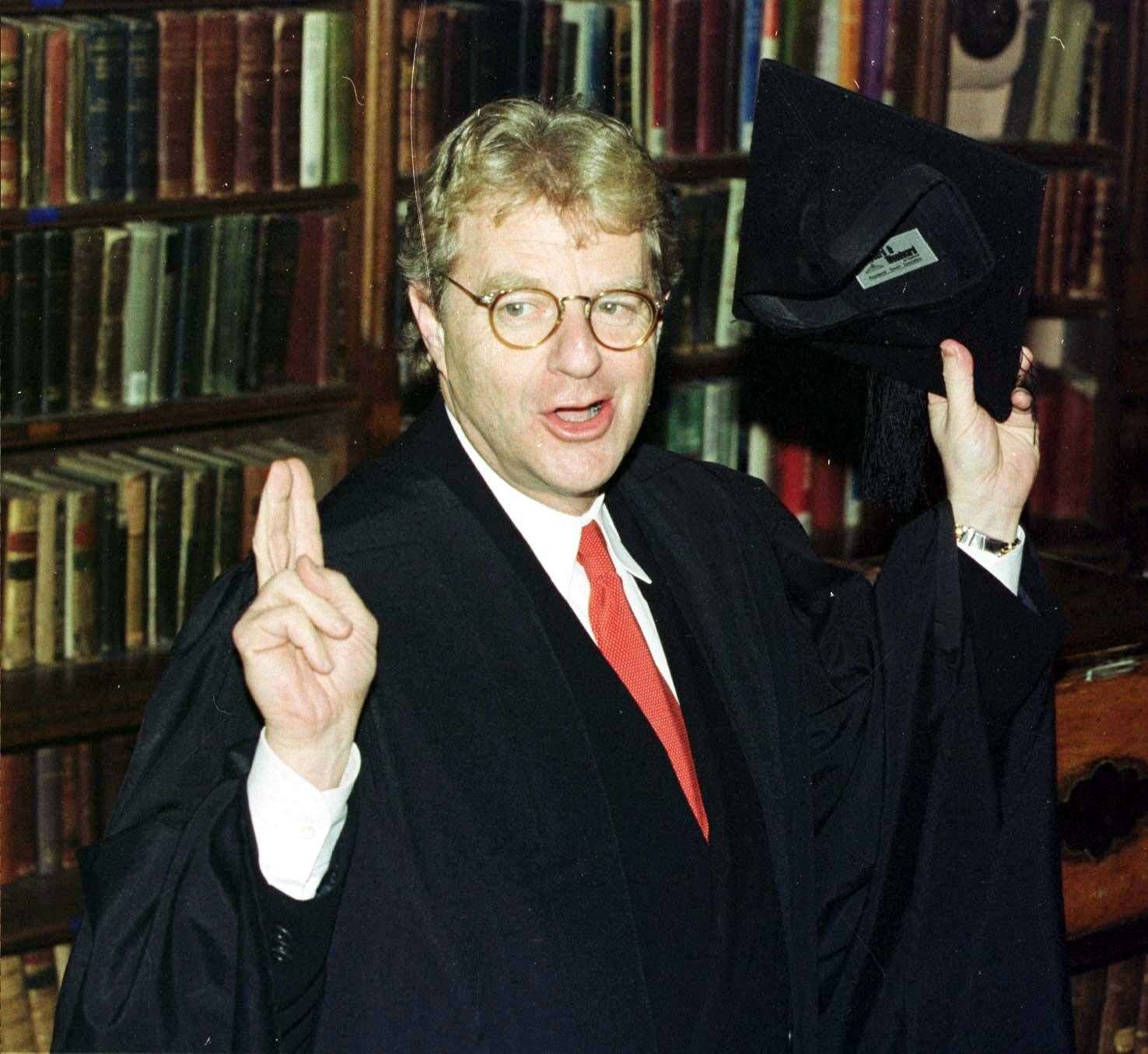 Jerry Springer during a visit to the Oxford Union (PA)