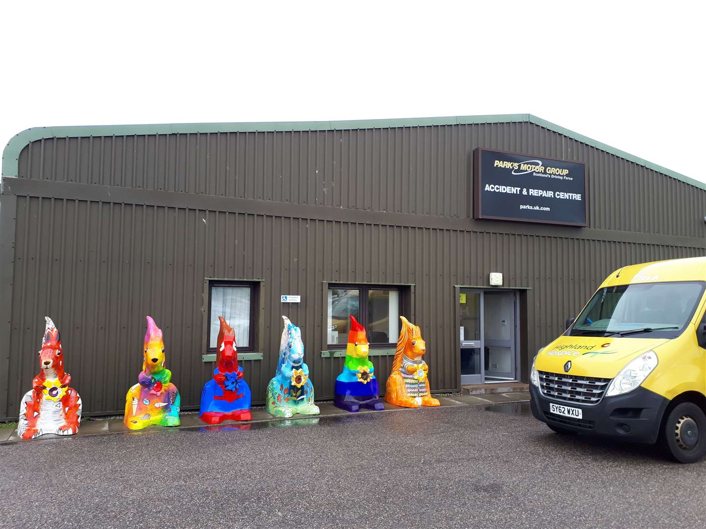 Parks Motor Group have been helping with weather protection for the squirrels.
