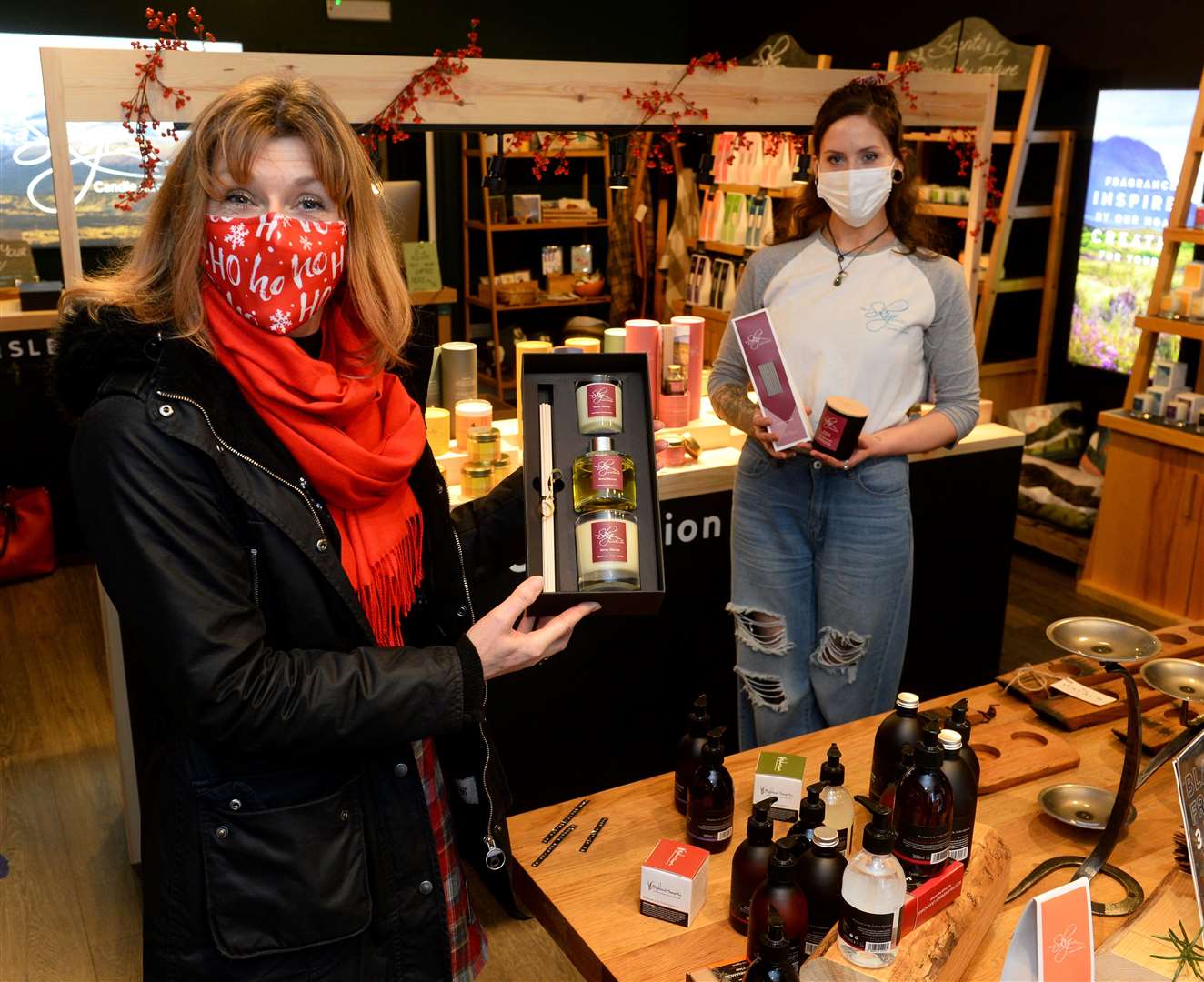 Nicky finds something 'heaven scent' at the Isle of Skye Candle Co with manager Samantha Sweeney.