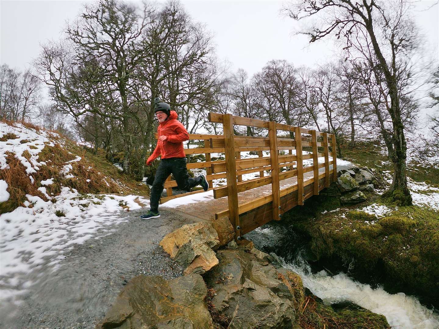 Graeme Ambrose descending towards Fort Augustus on the South Loch Ness Trail.