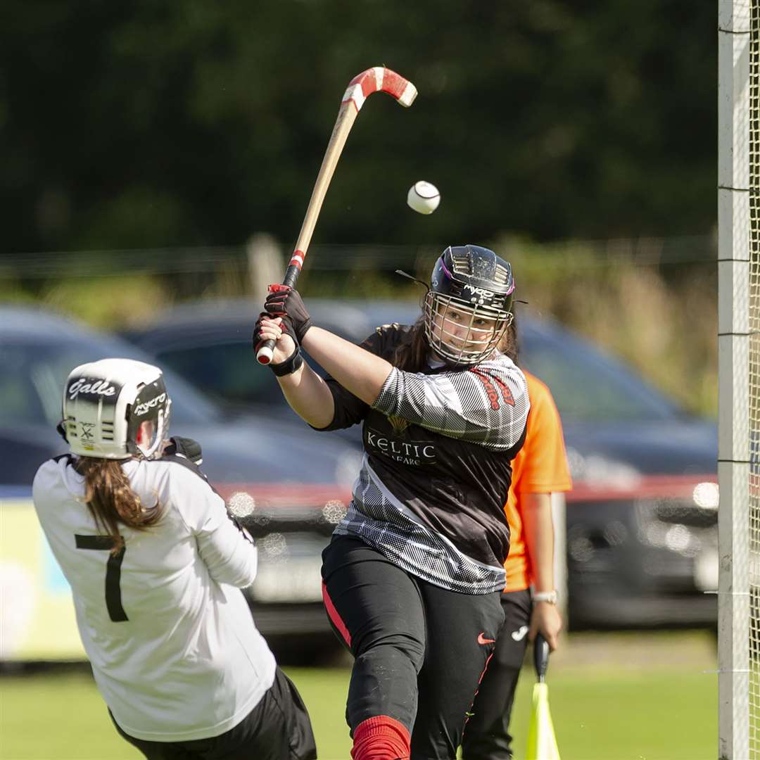 Inverness keeper Caitlin Mutch in action. Lovat v Inverness in the Mowi Challenge Cup Final, played at The Dell, Kingussie.