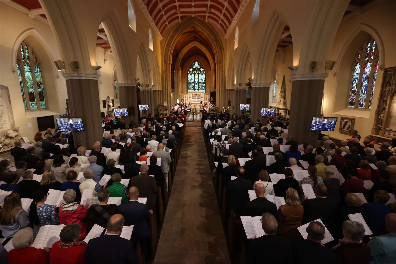 The congregation at St Patrick’s Cathedral (Liam McBurney/PA)