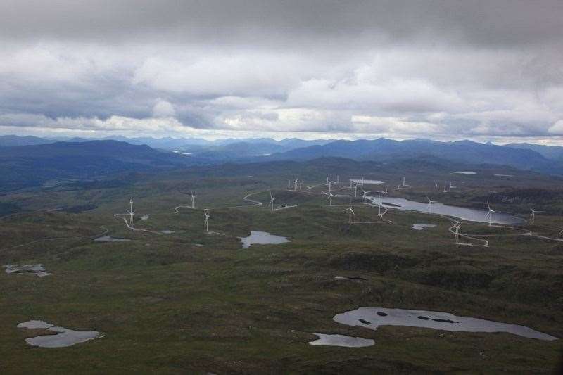 The current Bhlaraidh Wind Farm.