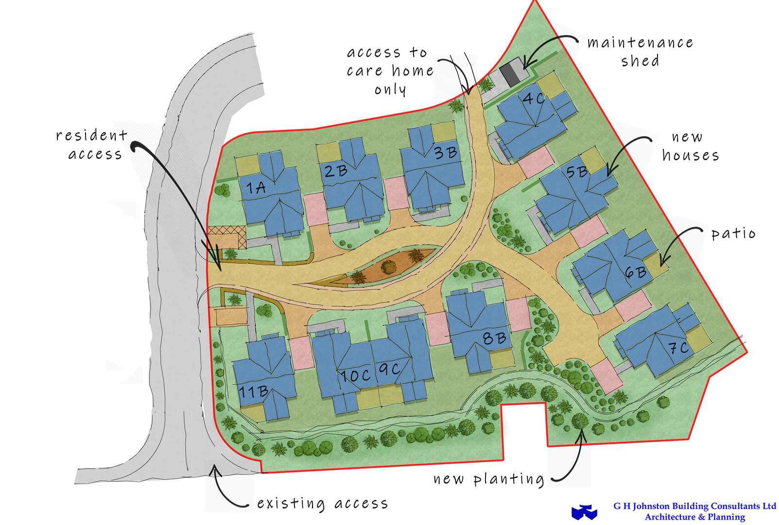 Parklands' plan of the site.