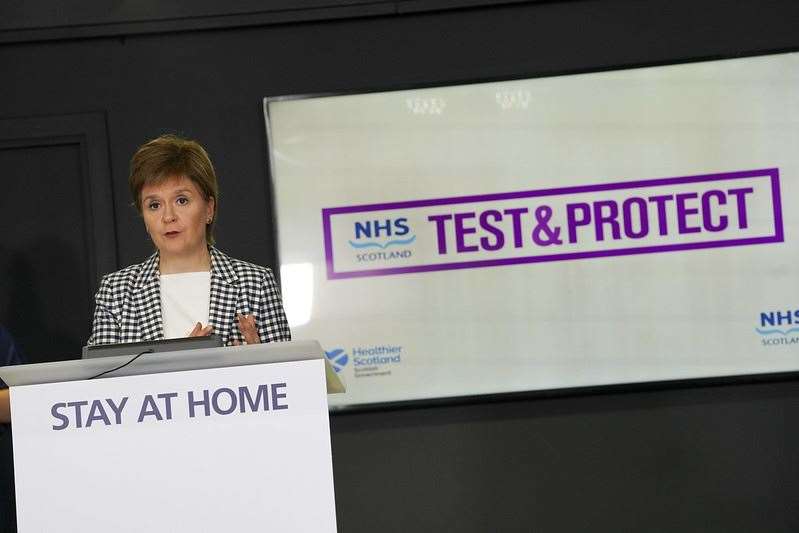 First Minister Nicola Sturgeon announced the Test and Protect strategy during a Scottish Government briefing previously.
