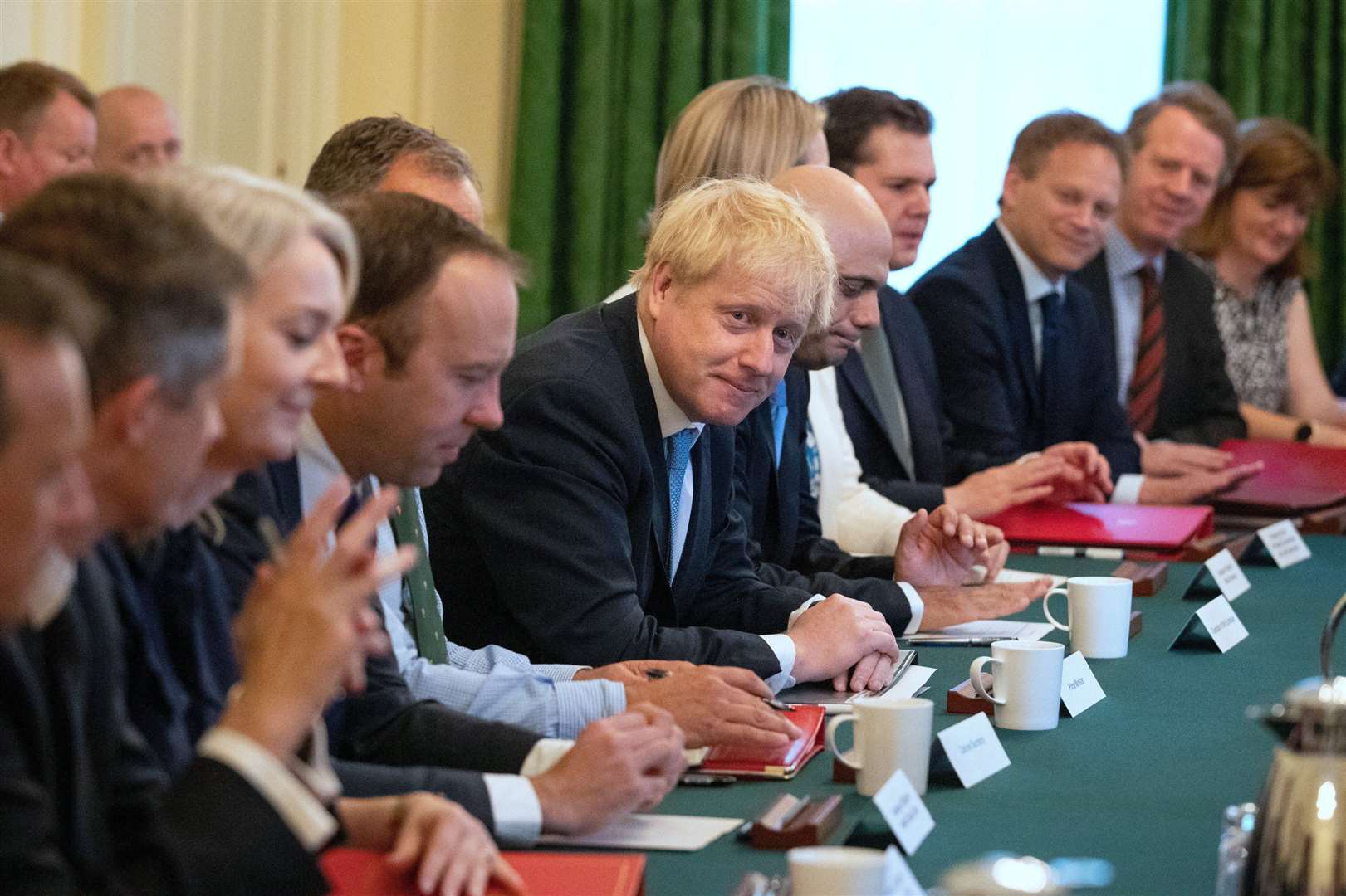 Prime Minister Boris Johnson chairing his first Cabinet meeting in Downing Street back in 2019.