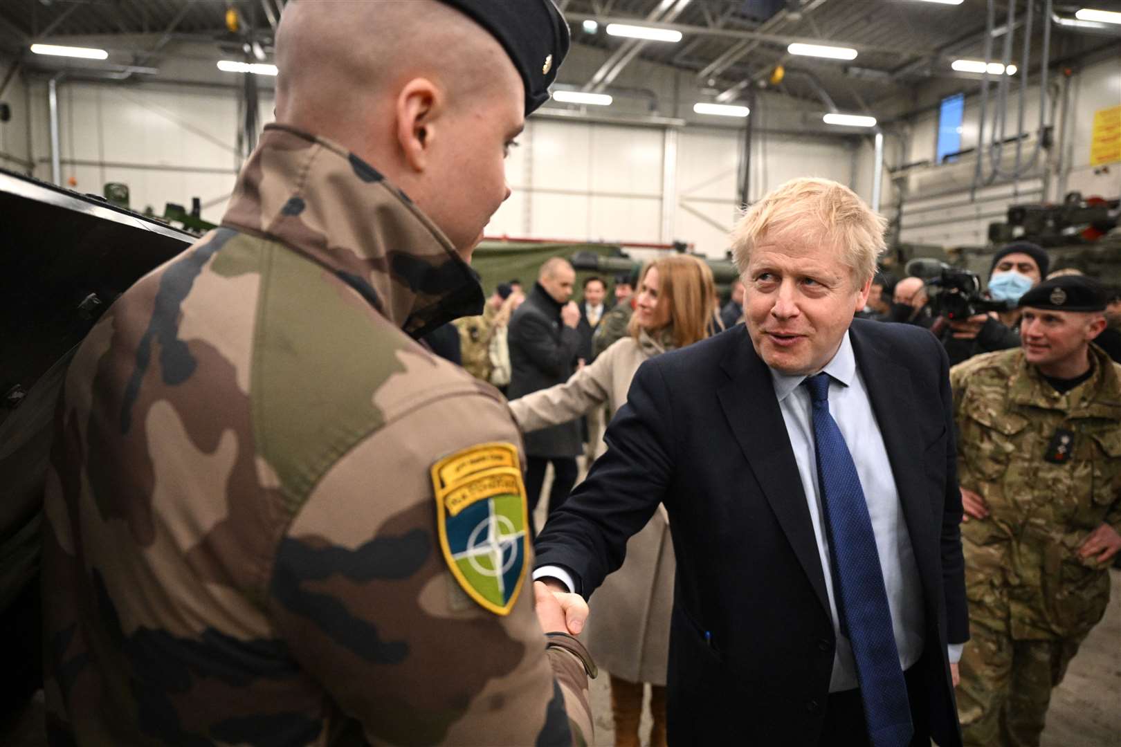 Prime Minister Boris Johnson told British troops their deployment in Estonia was ‘fundamental’ to security in Europe (Leon Neal/PA)