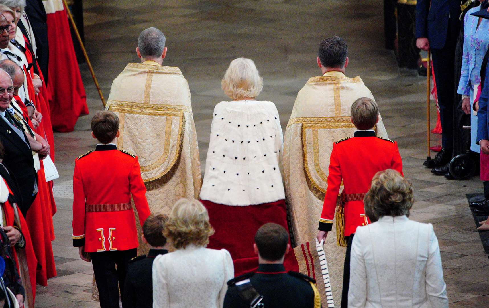 The Queen arrives at Westminster Abbey (Ben Birchall/PA)