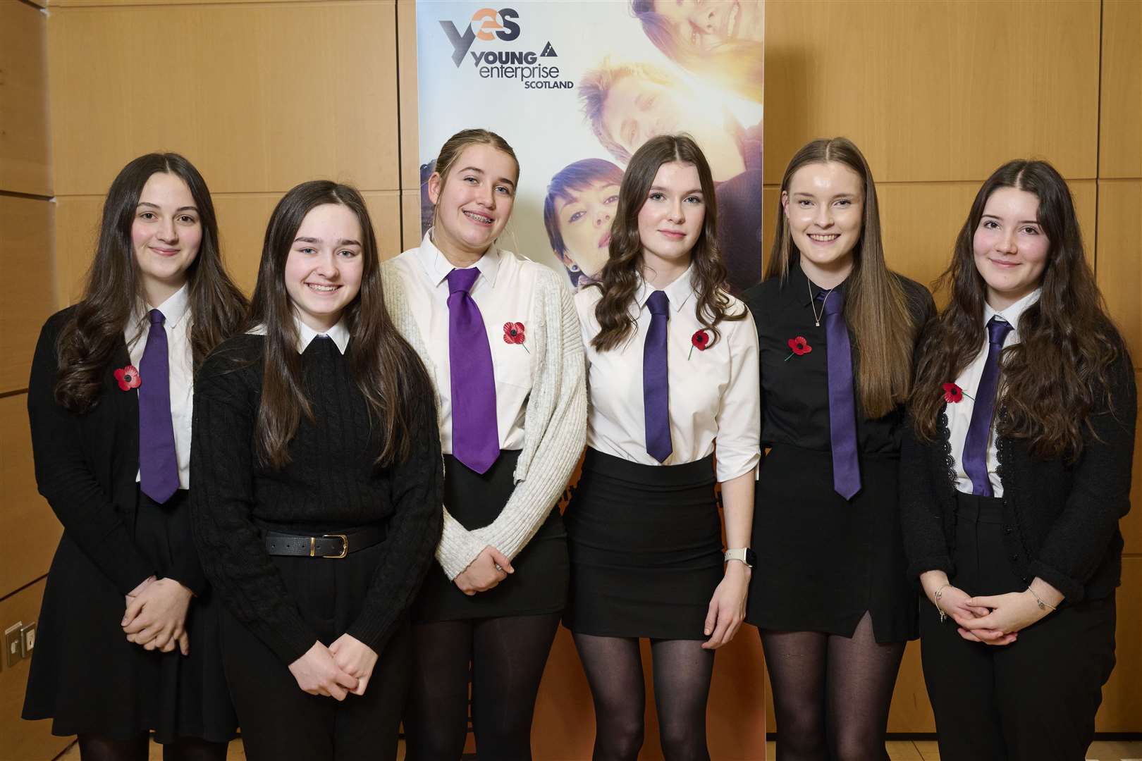 Culloden Academy. From left: Lois Maton, Sophie Kennedy, Lily Craig-Gould, Ella Hornley, Ellie Smith, Jessica Streeter-Smith.