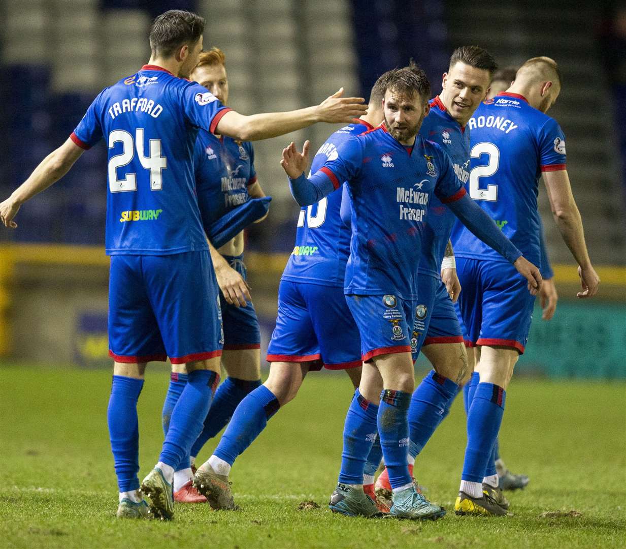 Picture - Ken Macpherson, Inverness. Inverness CT(3) v Queen of the South(1). 10.03.20. ICT's James Keatings celebrates his goal.