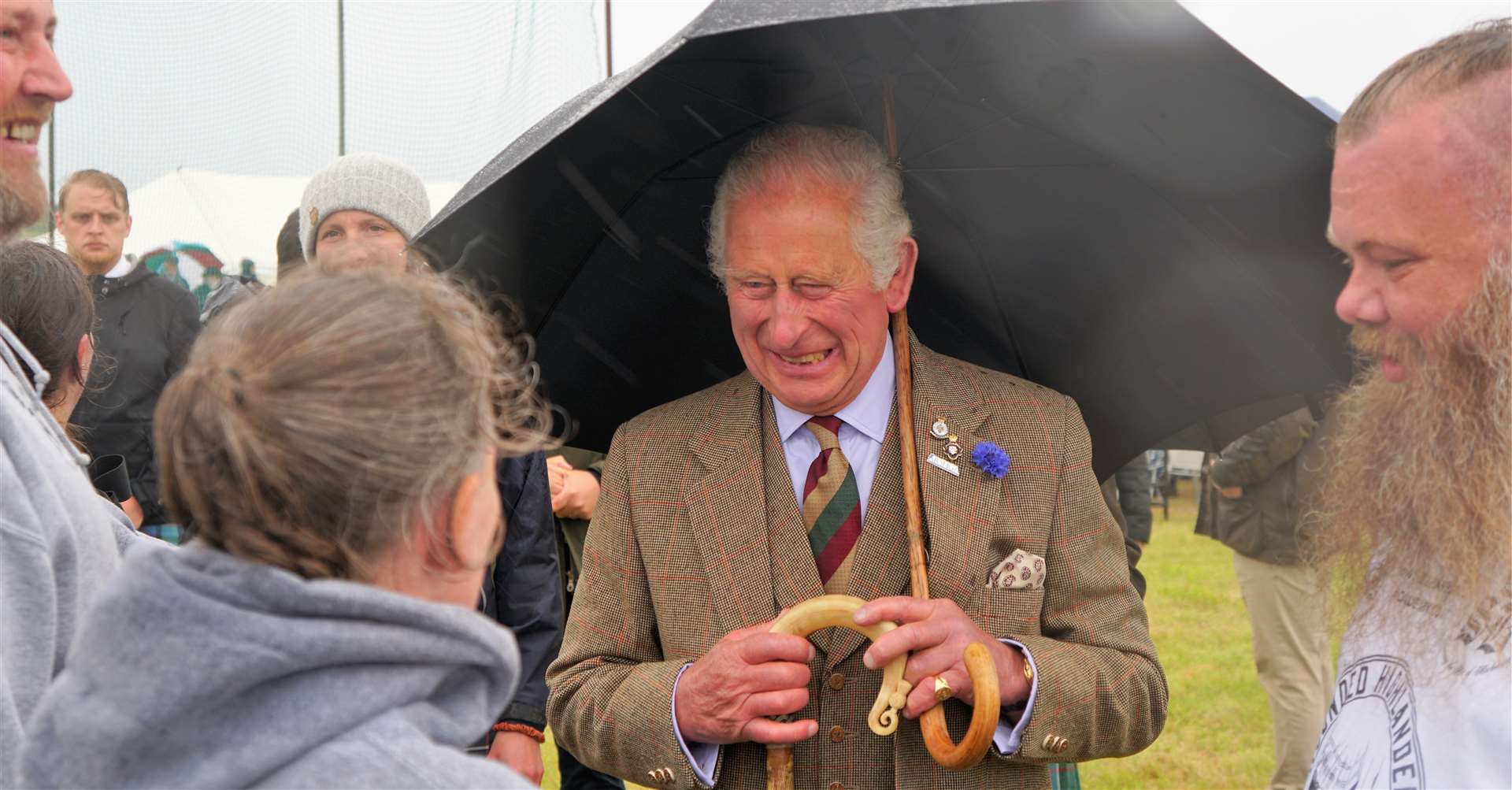 Prince Charles shared many a laugh with all those he met on the day. Picture: DGS