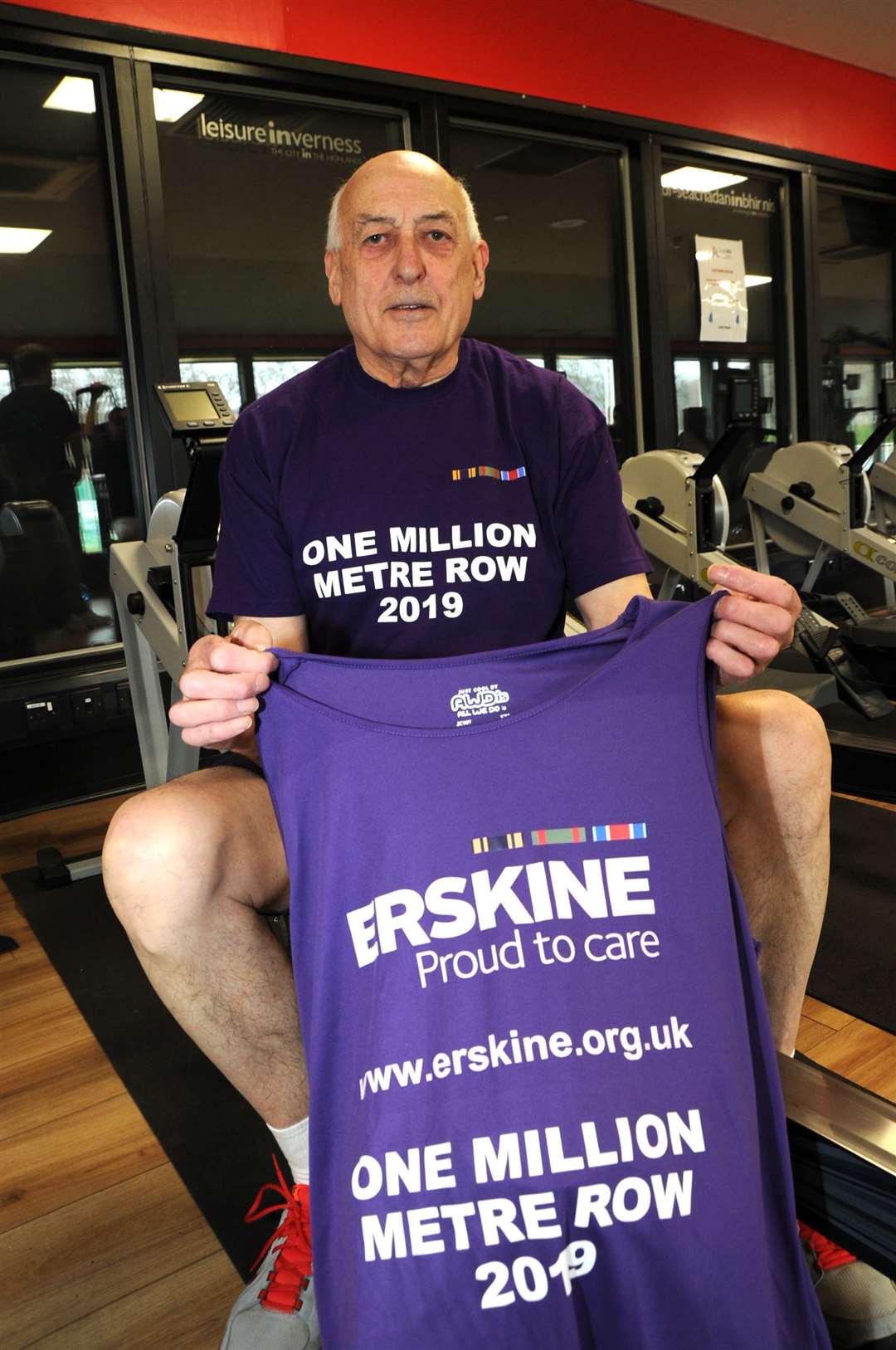 John Baillie who is rowing in aid of the Erskine charity.