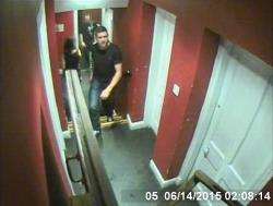 CCTV footage of a man police would like to trace following an assault in Hootananny.