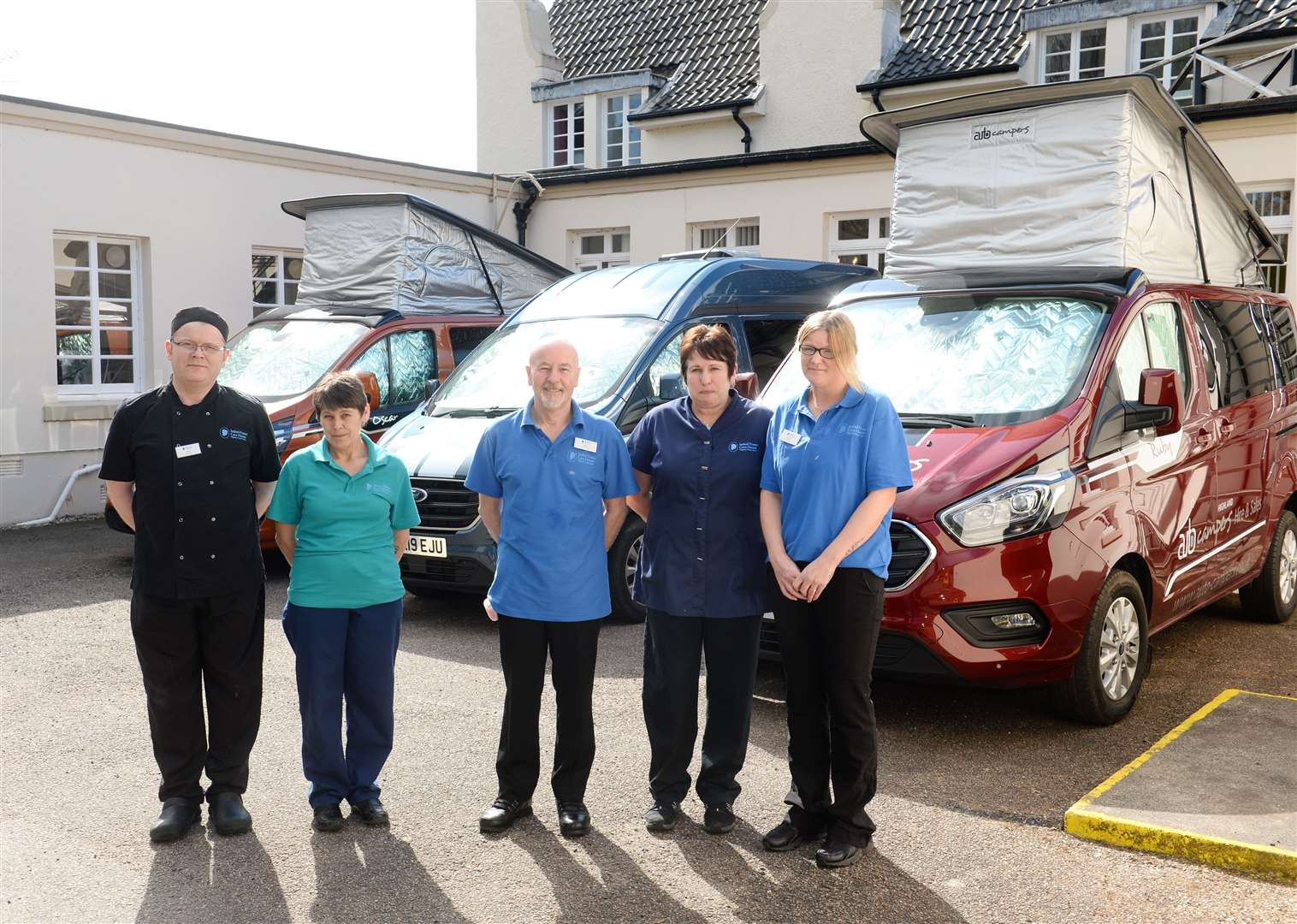 Staff at Isobel Fraser care home are using the campervans during lockdown.