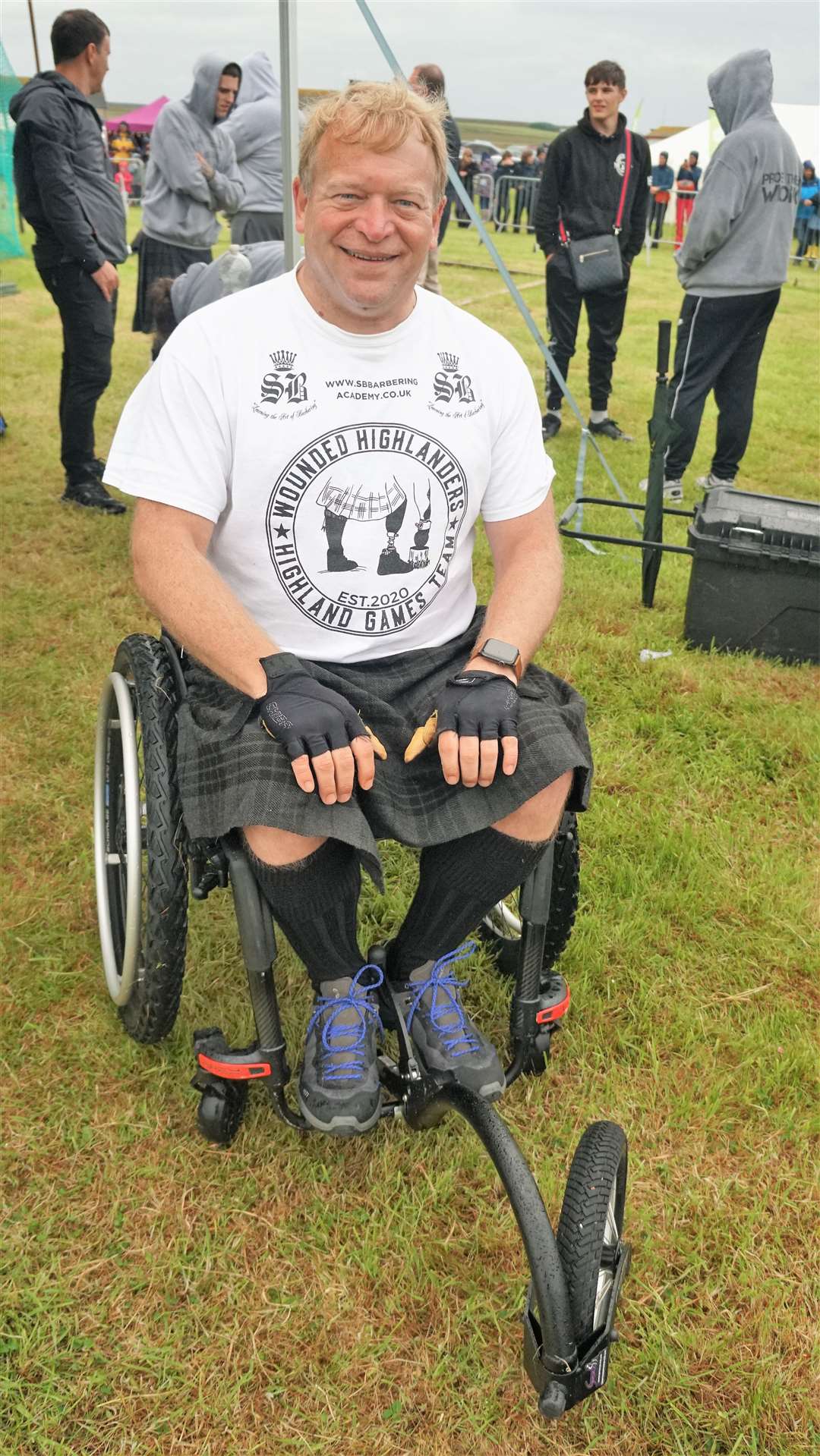 Veteran David Dent set a new record at Mey Highland Games 2022. Picture: DGS