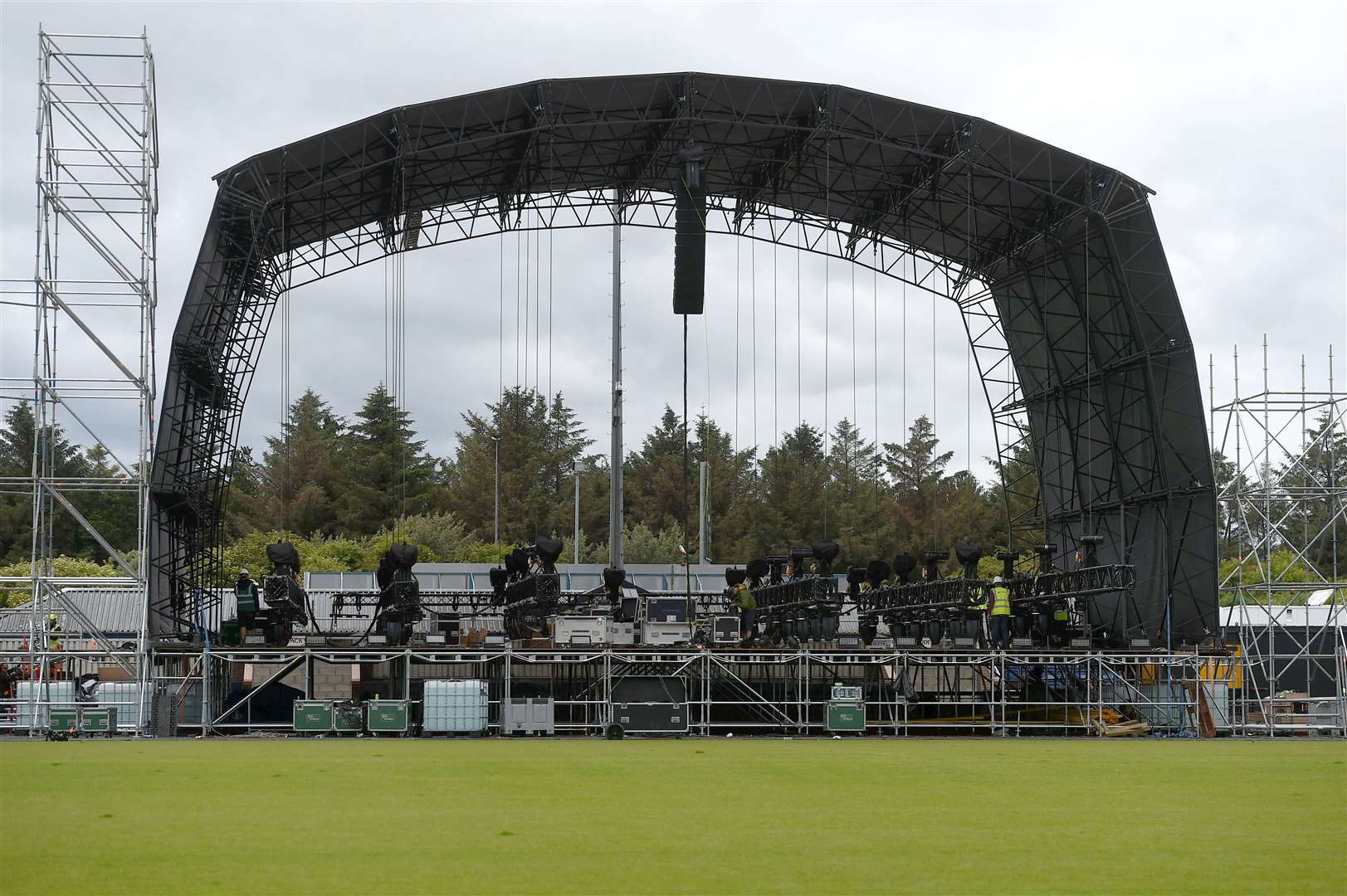The stage for the Andrea Bocelli and Duran Duran concerts.