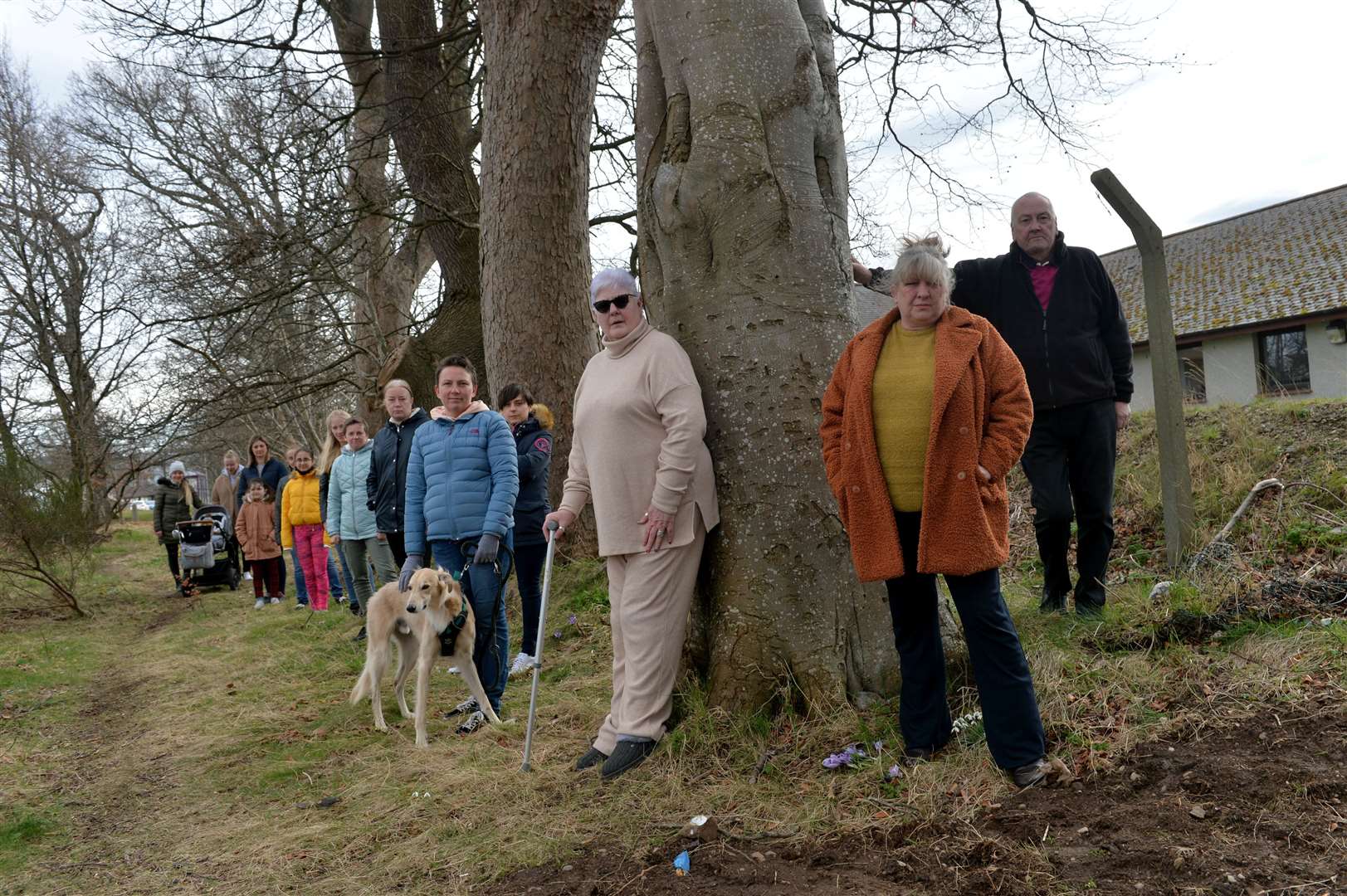 Residents are upset that trees between Raigmore estate and the hospital are to be cut down to create a bus link.