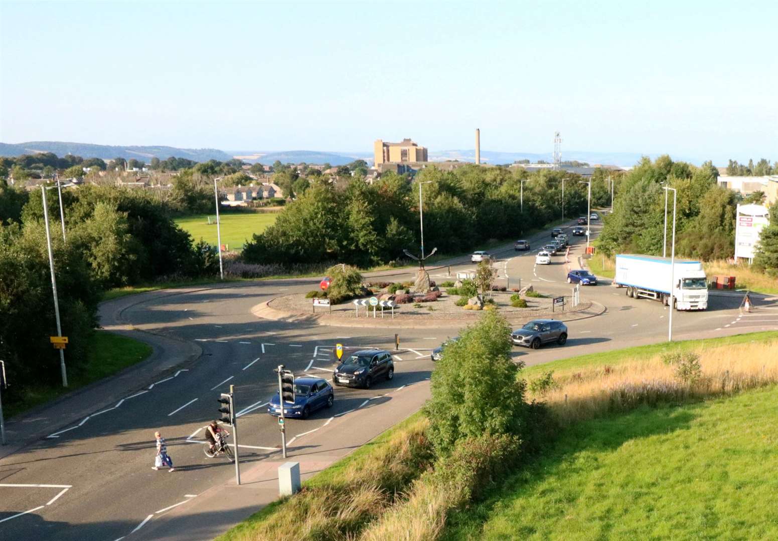 The roundabout next to Drakies Park. Picture: James Mackenzie