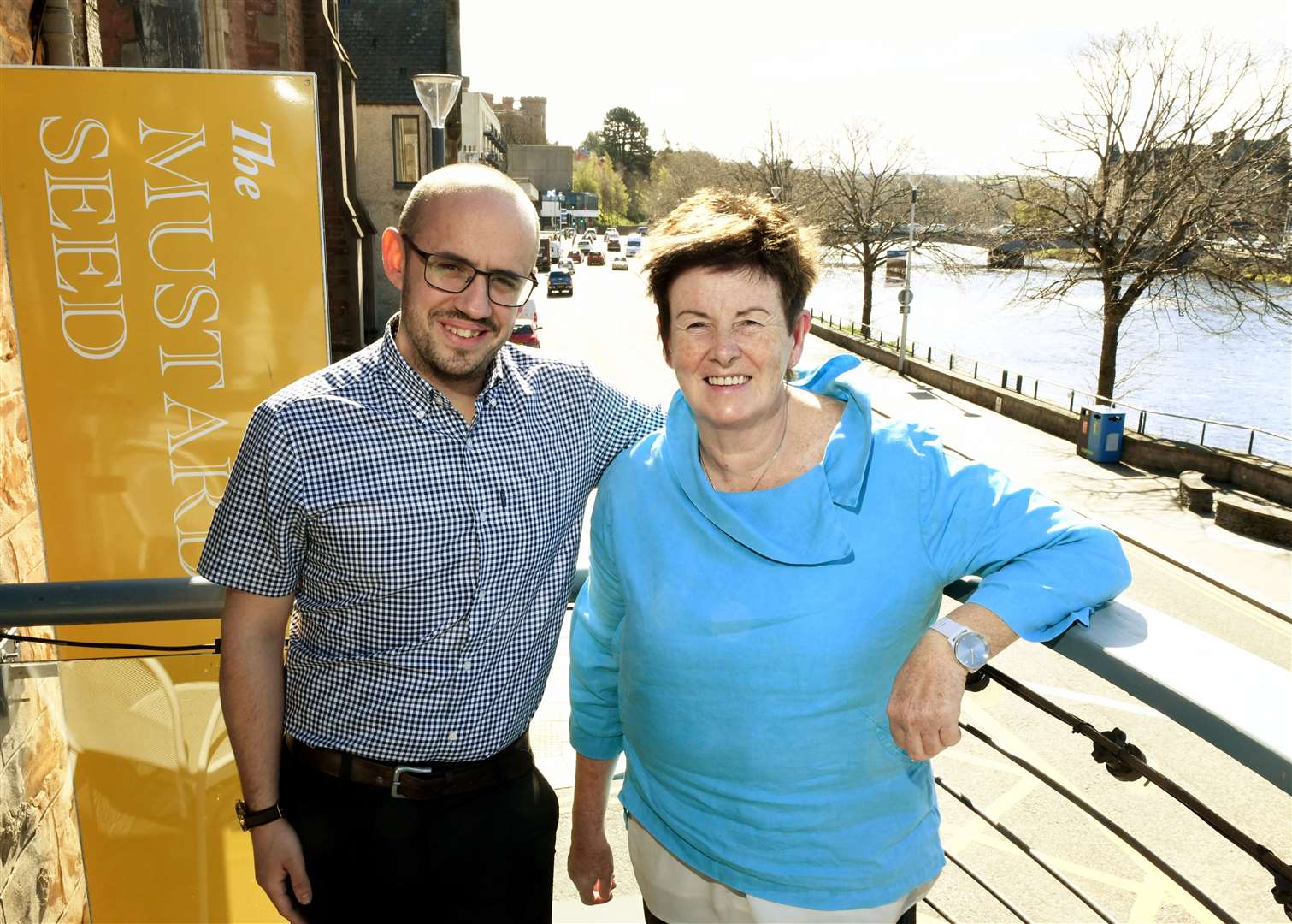 Brian Phillips takes over from Christine Robertson as manager of The Mustard Seed in Inverness. Picture: James Mackenzie.