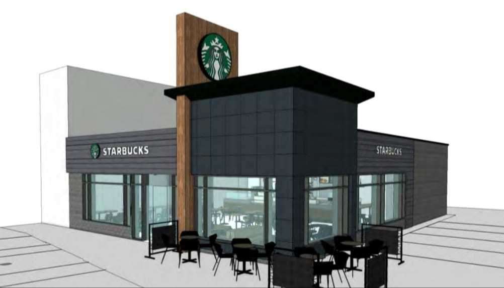 An artist's impression of the new Starbucks.