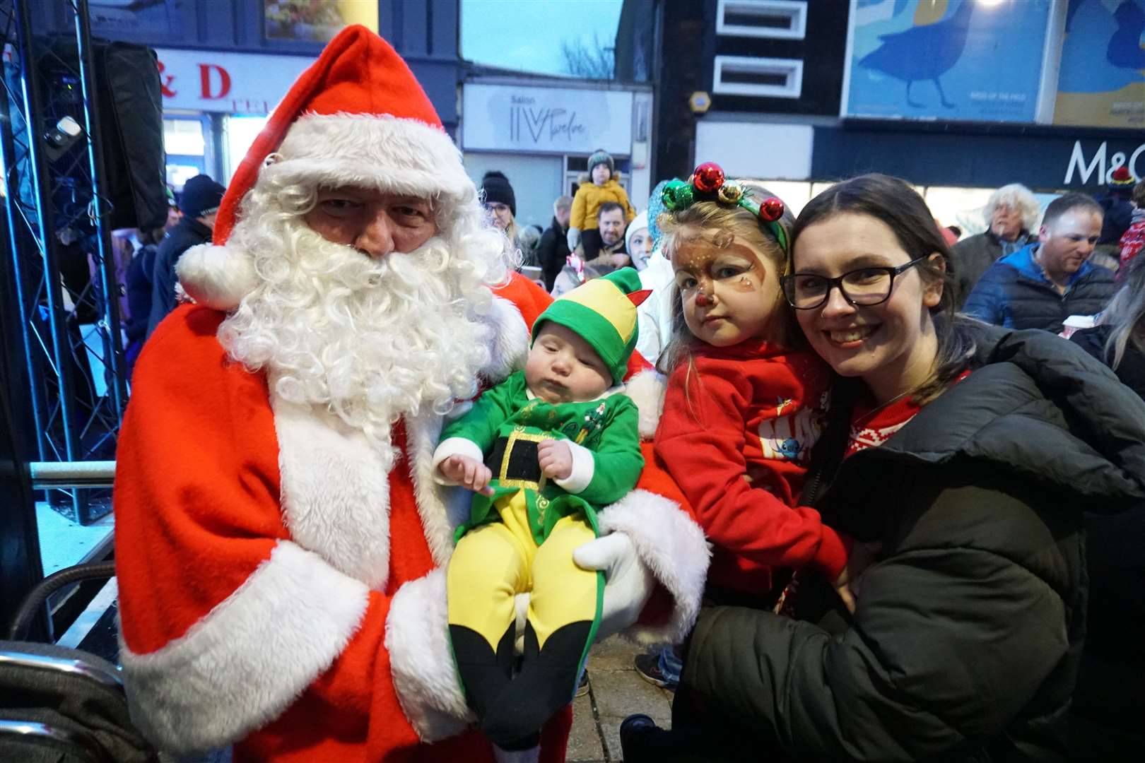 Baby Theo and Poppy met Santa today together with mum Fiona. Picture: Federica Stefani.
