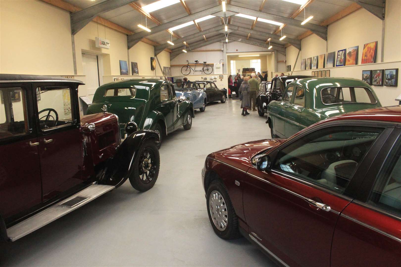 Some of the cars in the Edward Sutherland Gallery.
