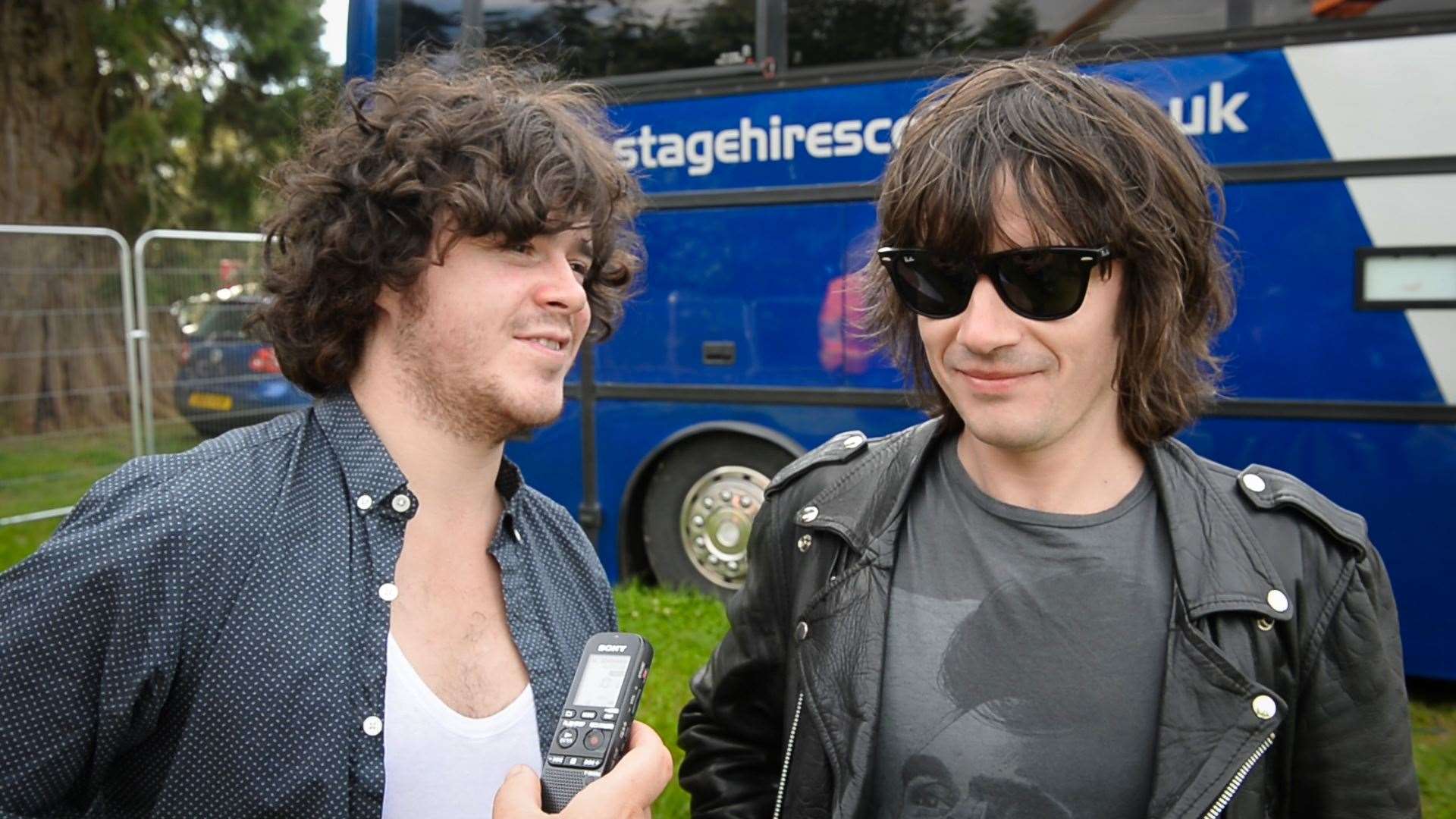 The View at Belladrum, in 2014 – Kyle Falconer and Kieren Webster backstage. Picture: Callum Mackay