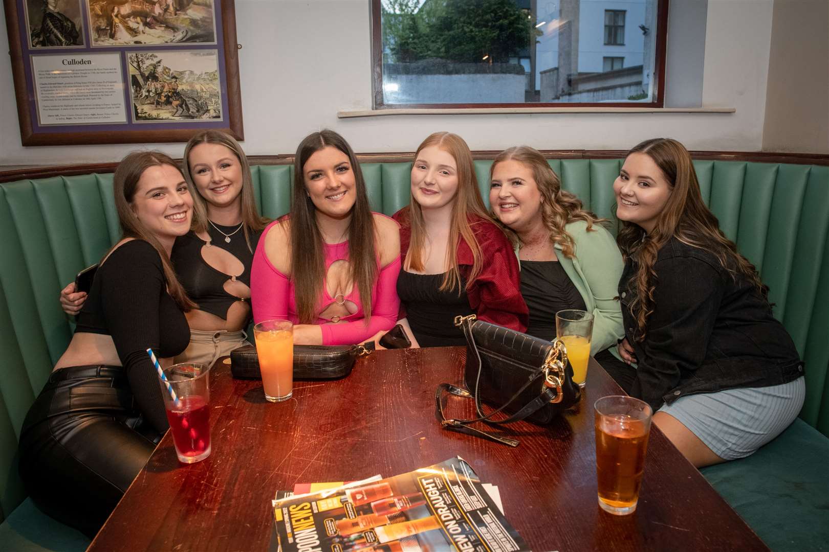 City Seen 14052022..Anna Reid (fourth left) celebrates her birthday with friends...Picture: Callum Mackay..