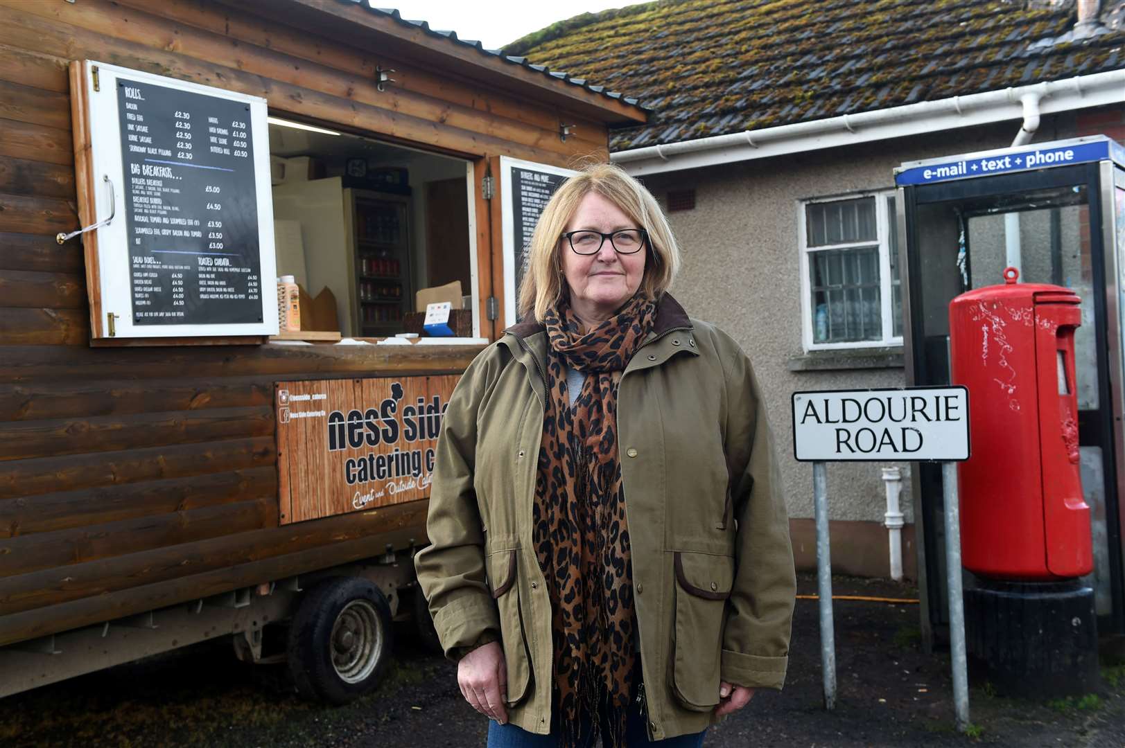 Anne Marie Fraser owns Ness Side Catering by Drumblair Post Office and store.