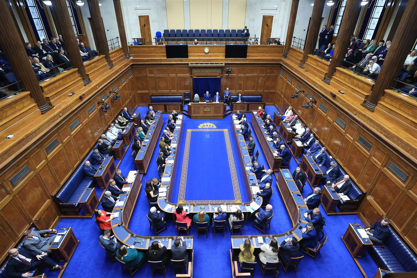 The chamber of the Northern Ireland Assembly in Parliament Buildings, Stormont (PA)