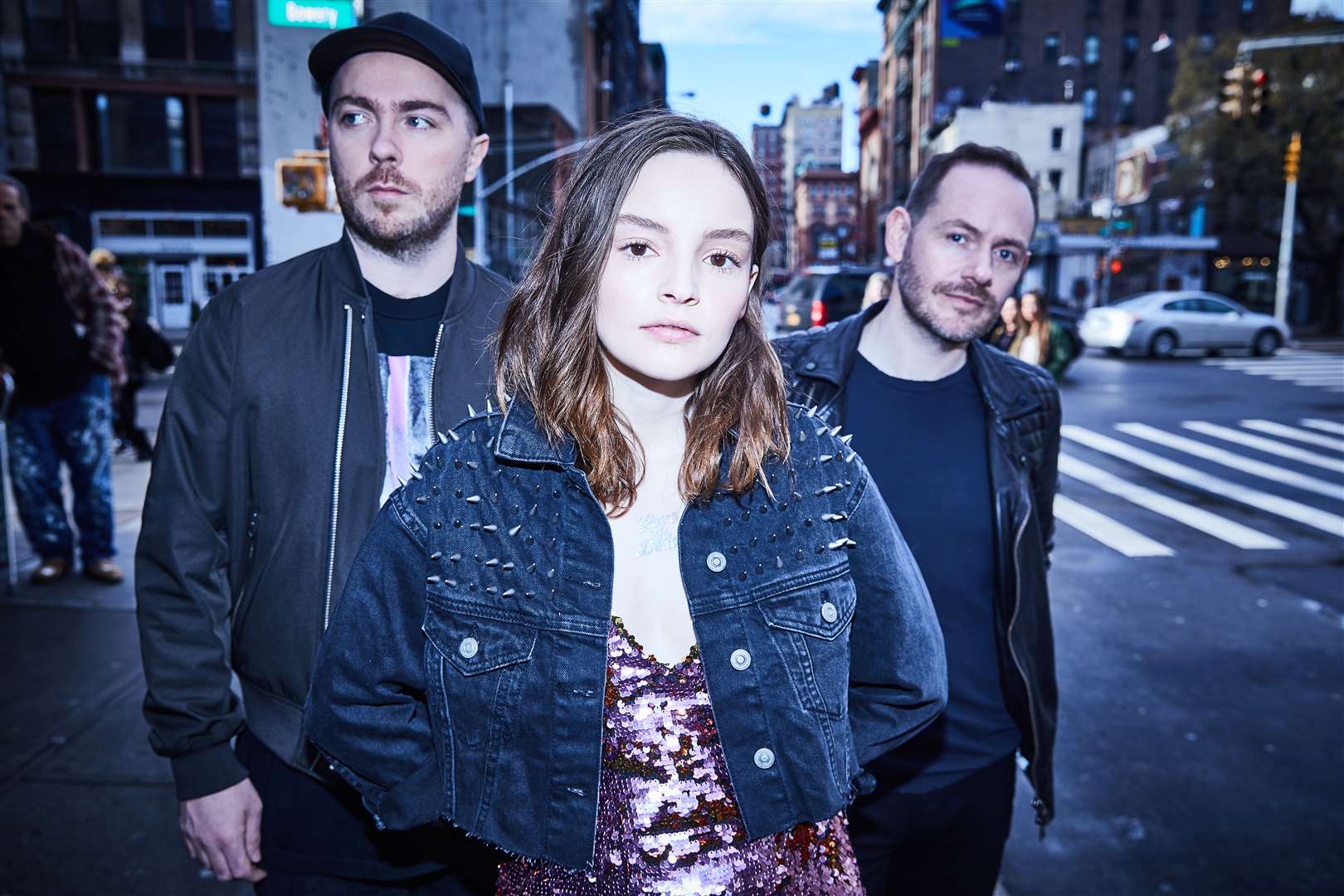 Chvrches (from left): Martin Doherty, Lauren Mayberry, Iain Cook.