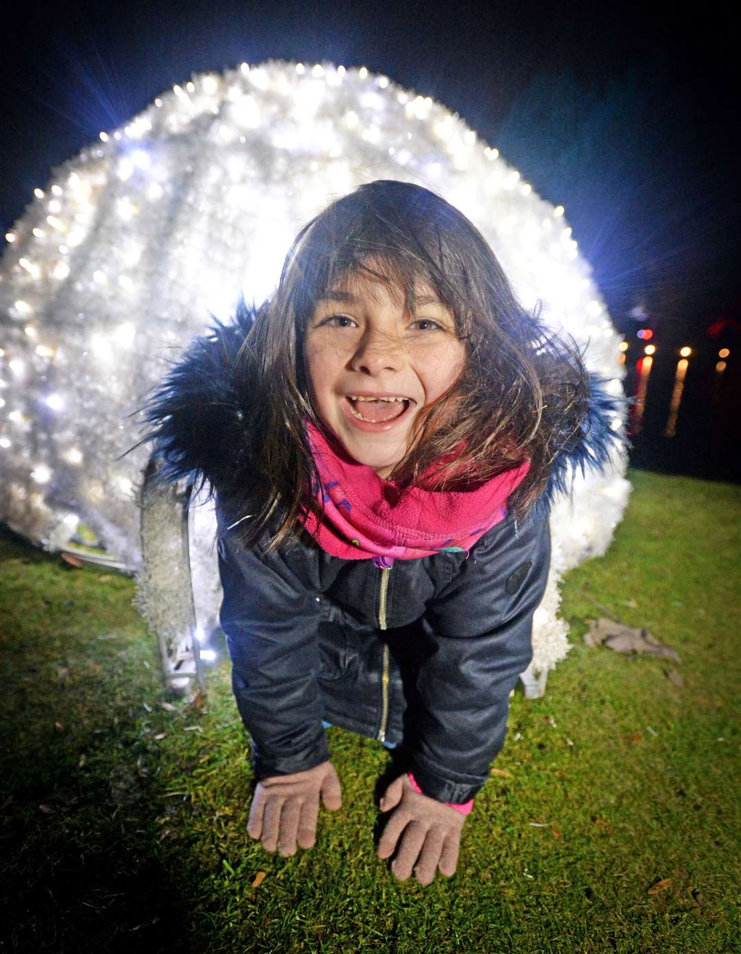 Lara Smith found an igloo. Picture: Gair Fraser.