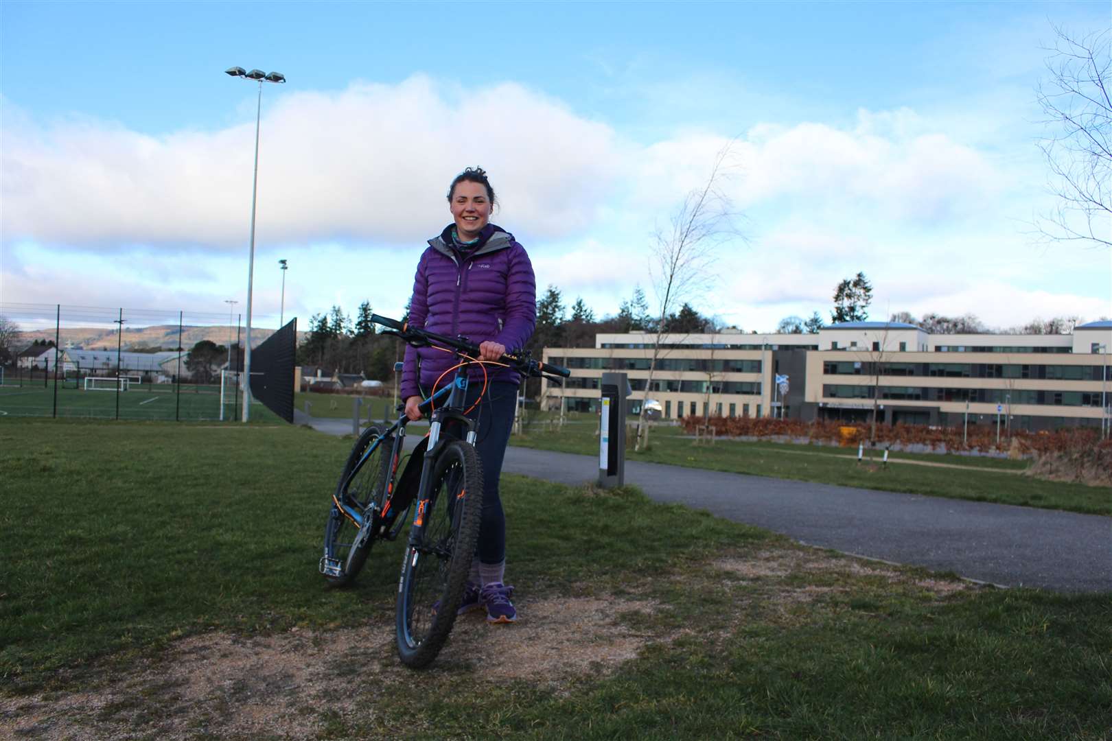 Jane Chisholm at Inverness Royal Academy where the Cycle Hub plans to develop a mountain bike skills loop. Picture: John Davidson