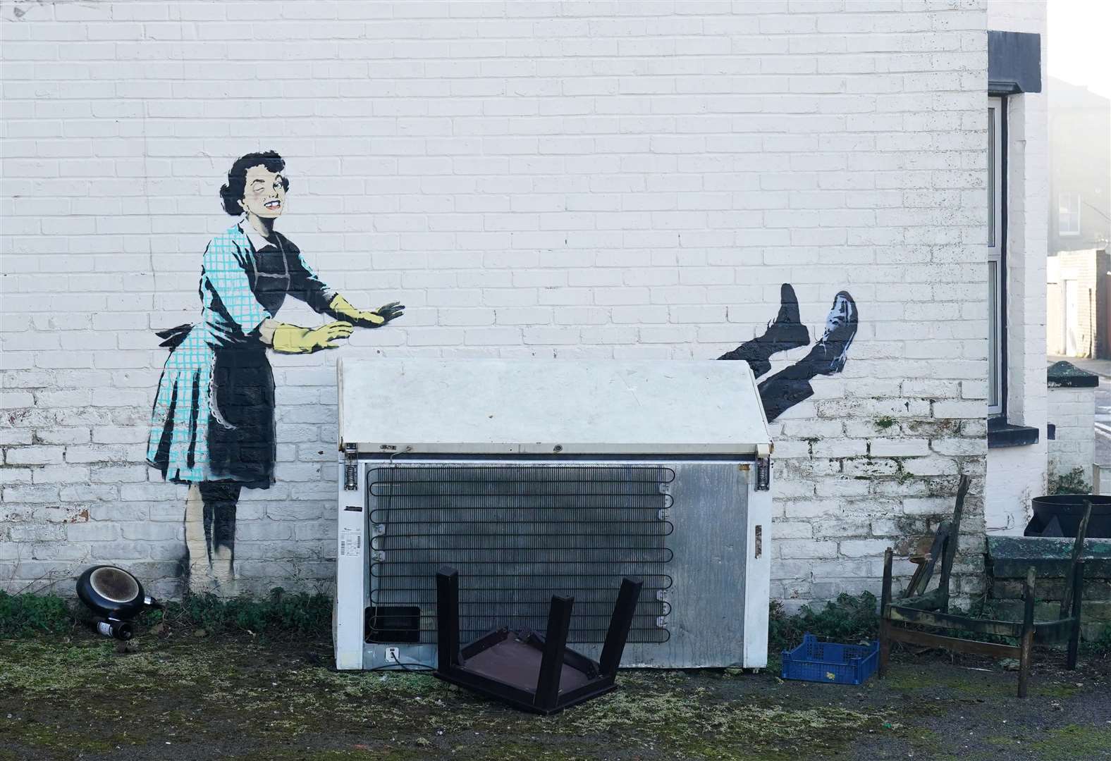 The artwork was discovered on a side wall in Margate (Gareth Fuller/PA)