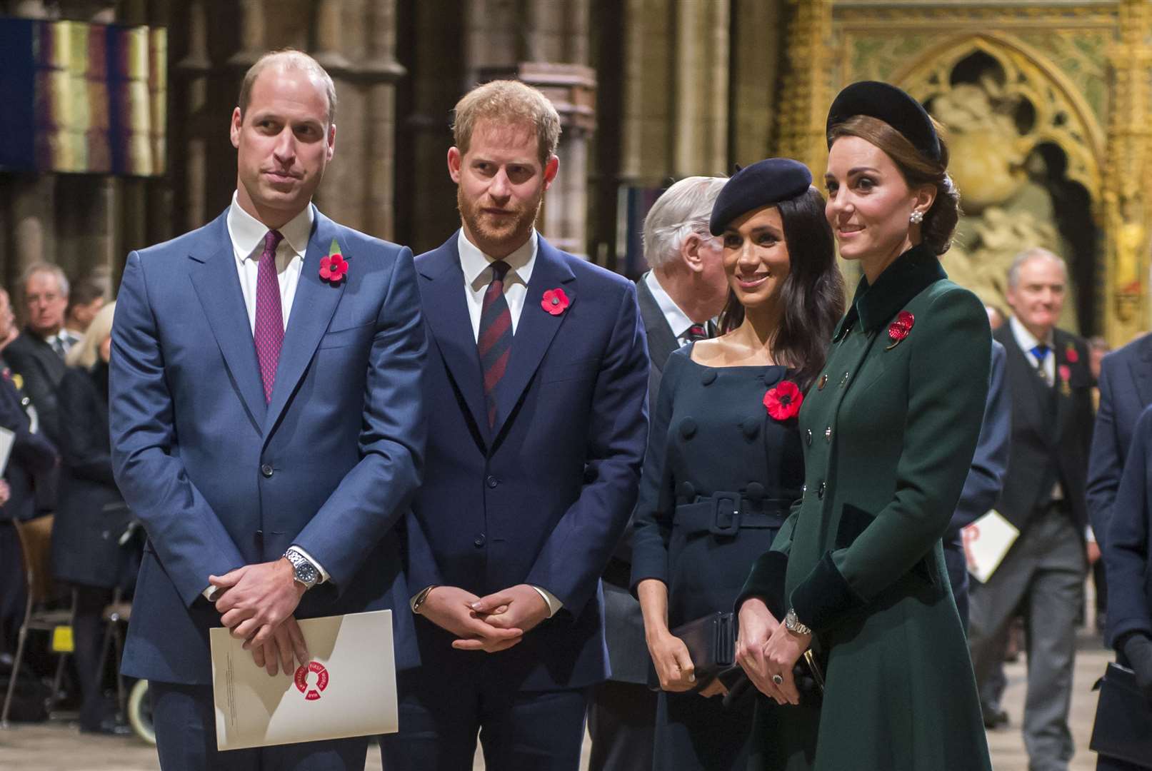 The then Duke and Duchess of Cambridge (now the Prince and Princess of Wales) and the Duke and Duchess of Sussex in 2018 (Paul Grover/Daily Telegraph/PA)