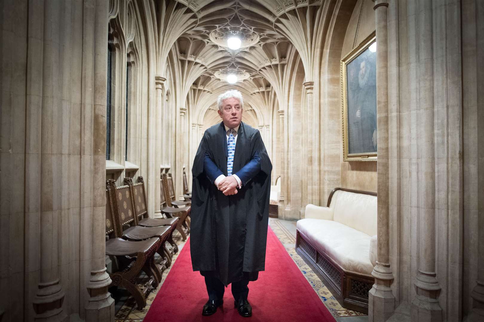 John Bercow going through his daily routine of preparing to preside over the day’s events in the chamber of the House of Commons (Stefan Rousseau/PA)