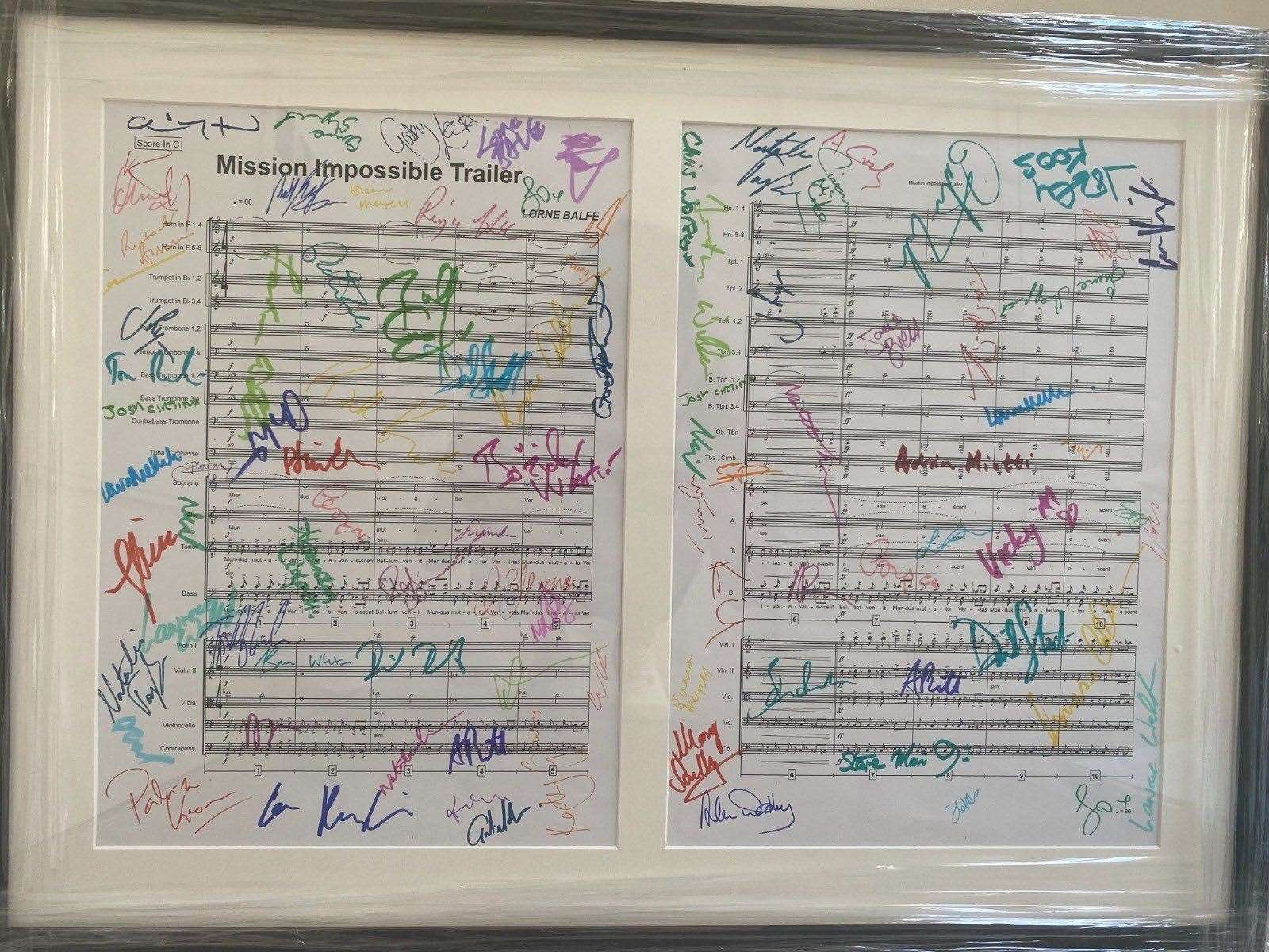 The signed score.