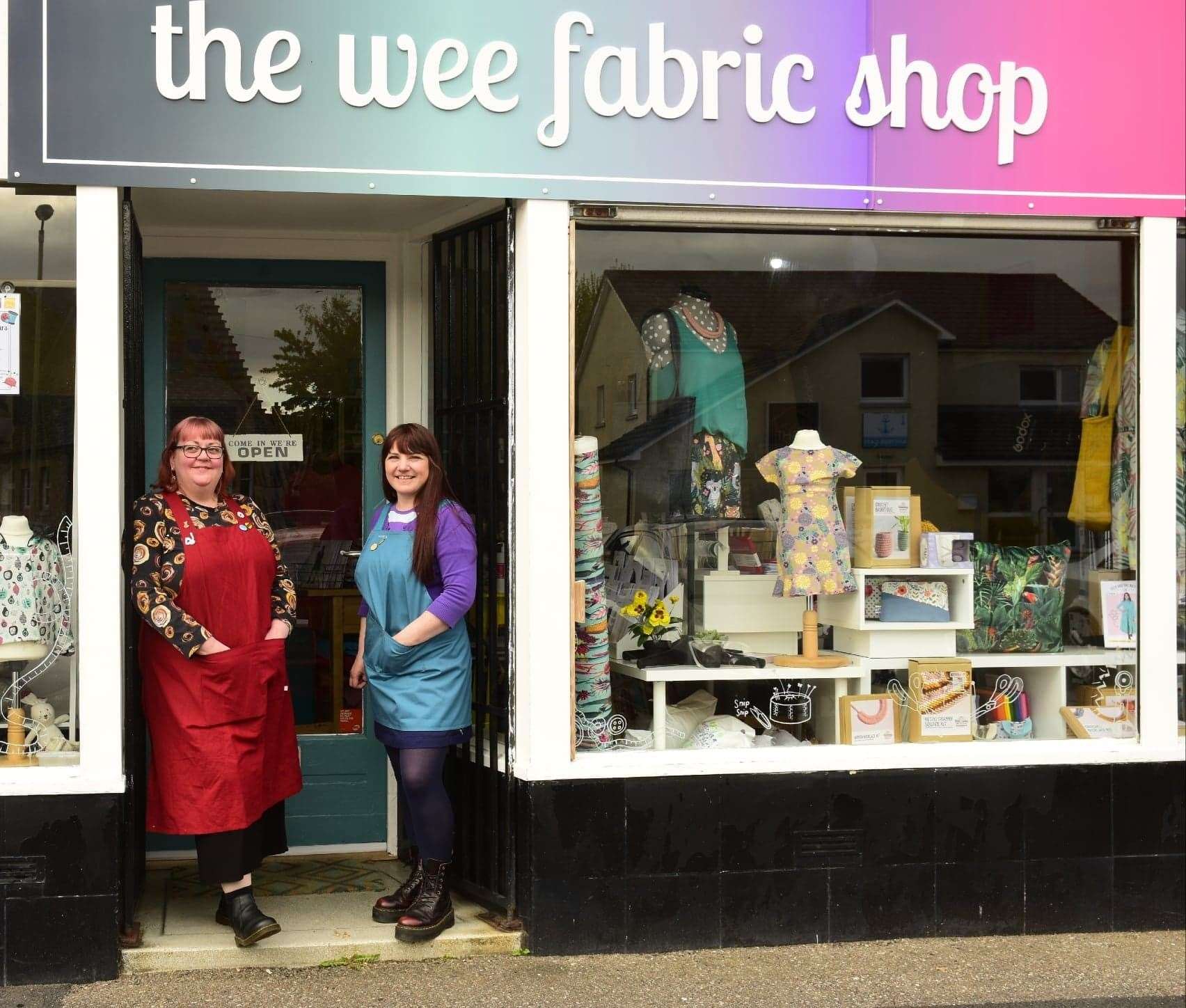 Fiona Mackie and Marice Gneba from The Wee Fabric Shop.