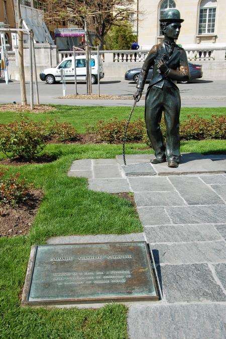 Chaplin statue, Vevey lakeside