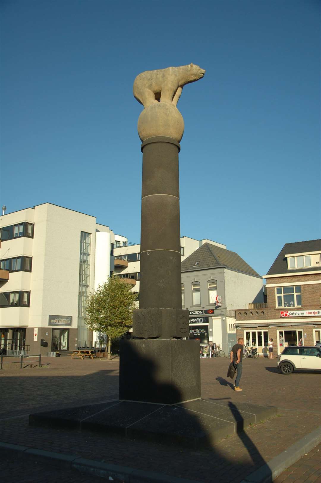 The Polar Bear monument to the British troops who liberated Roosendaal.