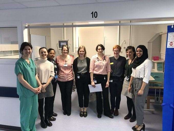 A first for Raigmore as a full female surgical team took to the wards.