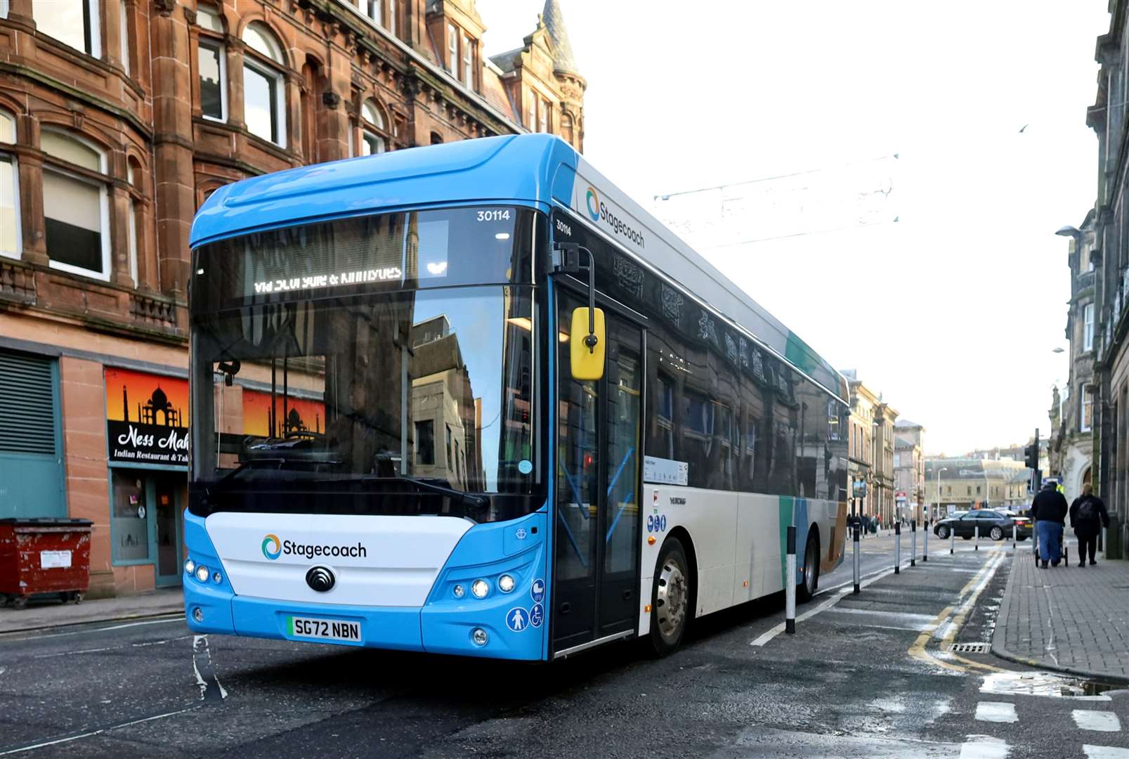 Free bus travel was available for a week on routes in the Inverness area.