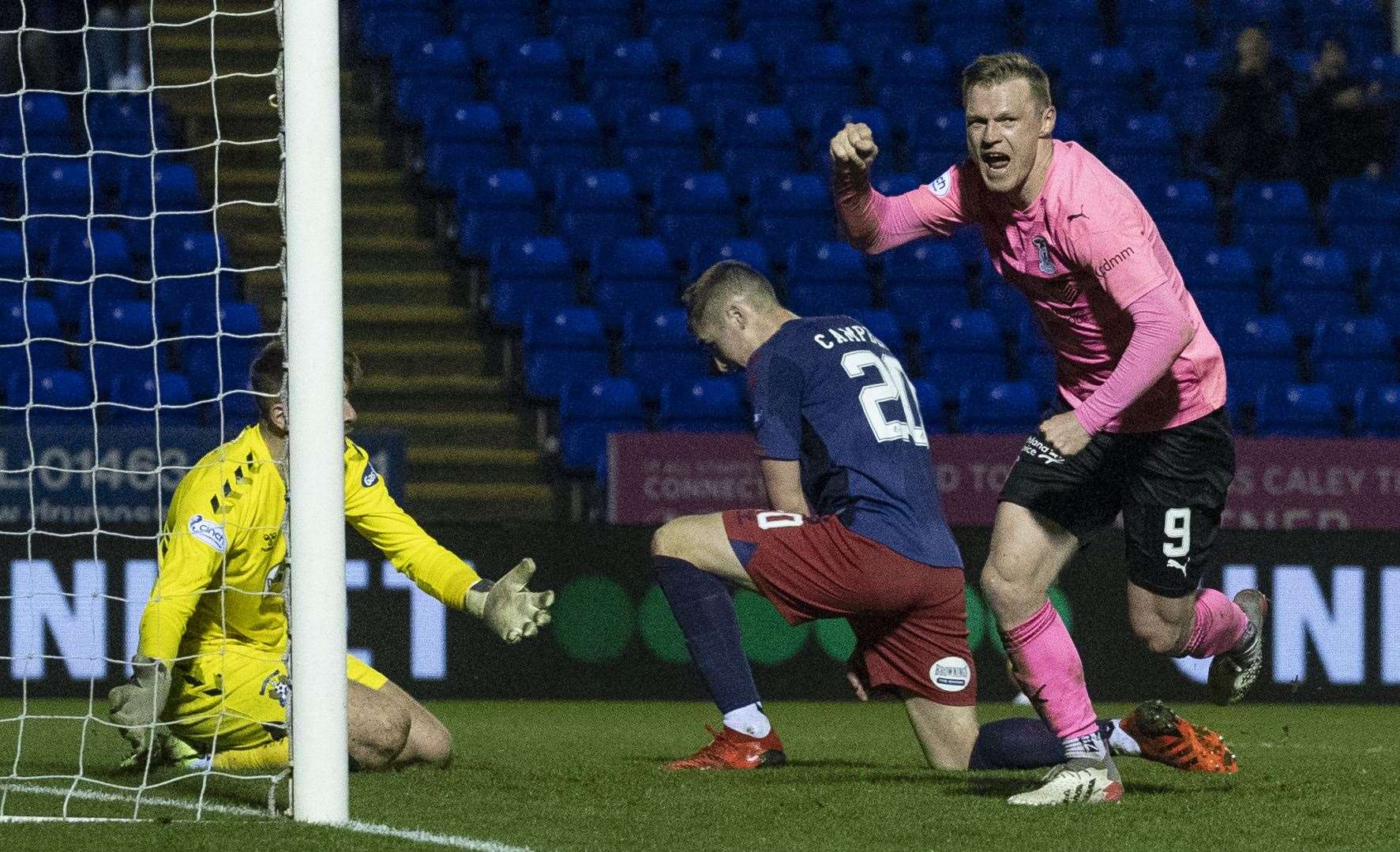 Billy Mckay scored his 15th goal of the season in the 2–1 win over Kilmarnock. Picture: Ken Macpherson