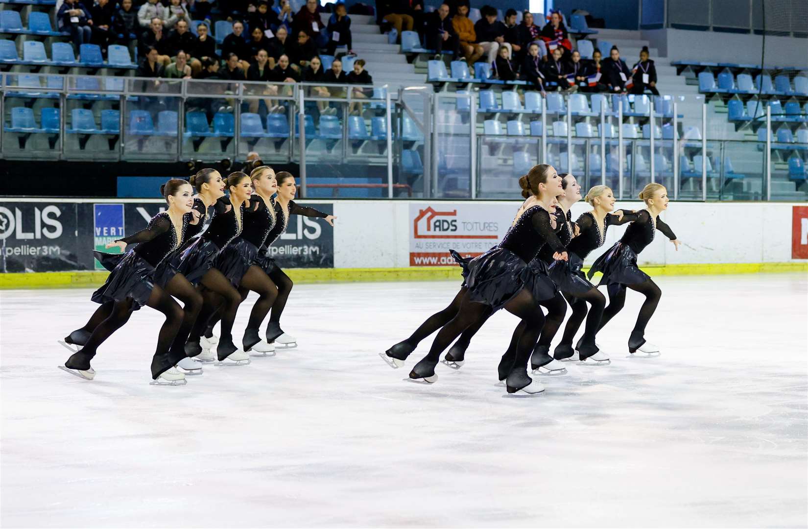 Northern Lights of Great Britain competes in the International Mixed Age Trophy at Vegapolis Ice Parc on April 20, 2024 in Montpellier, France. Picture: Philipp Dolder.