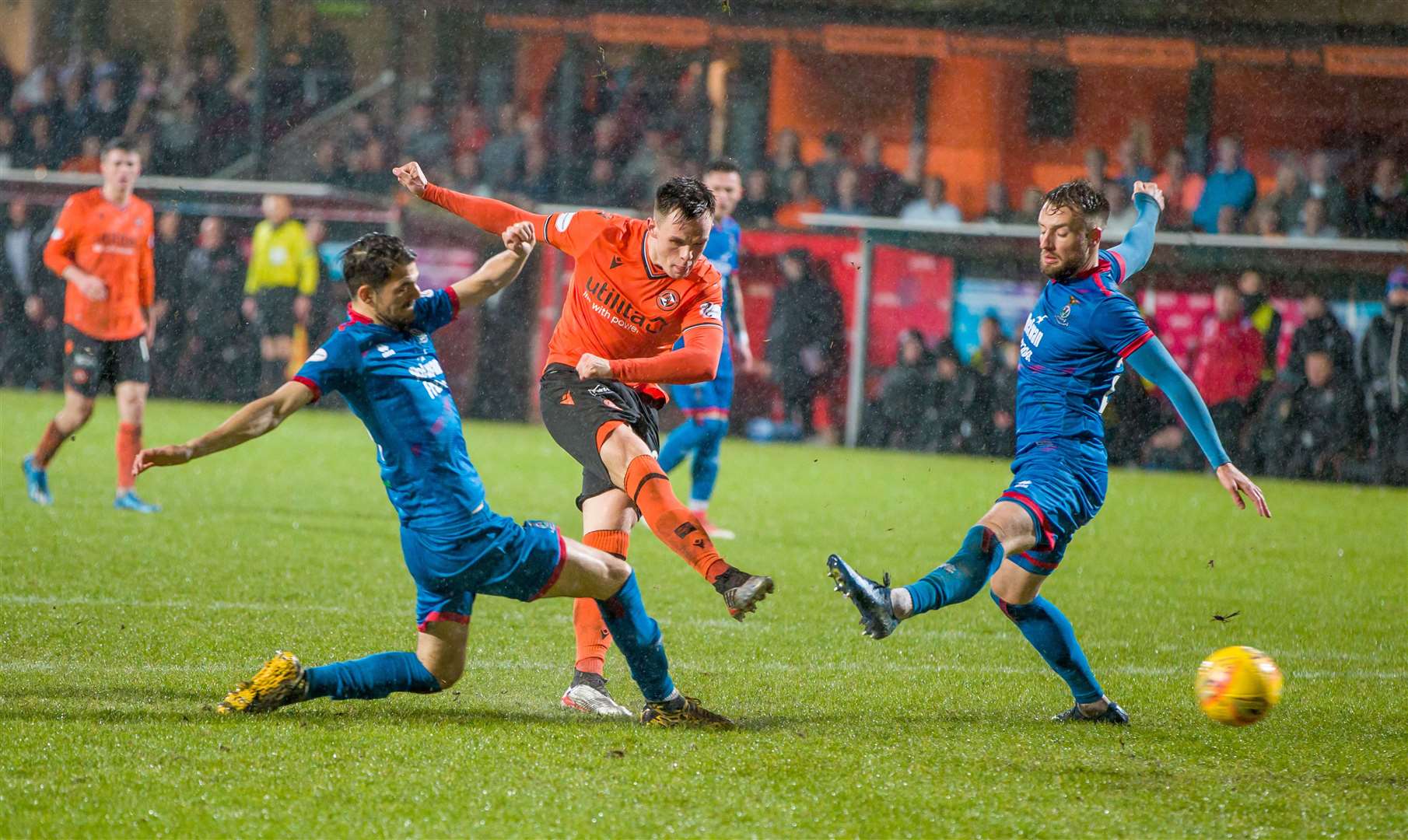 Lawrence Shankland scores the winning goal. Picture: Willie Vass
