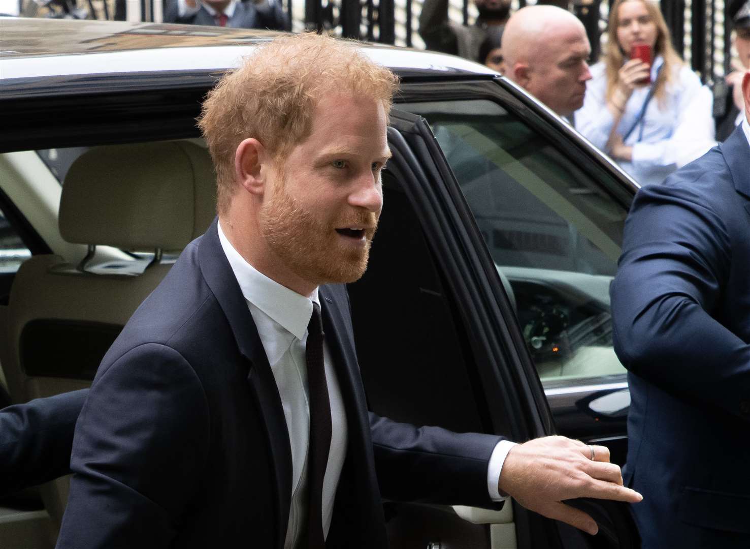 The Duke of Sussex at the Rolls Buildings in central London for the phone hacking trial against Mirror Group Newspapers (MGN) (Jeff Moore/PA)