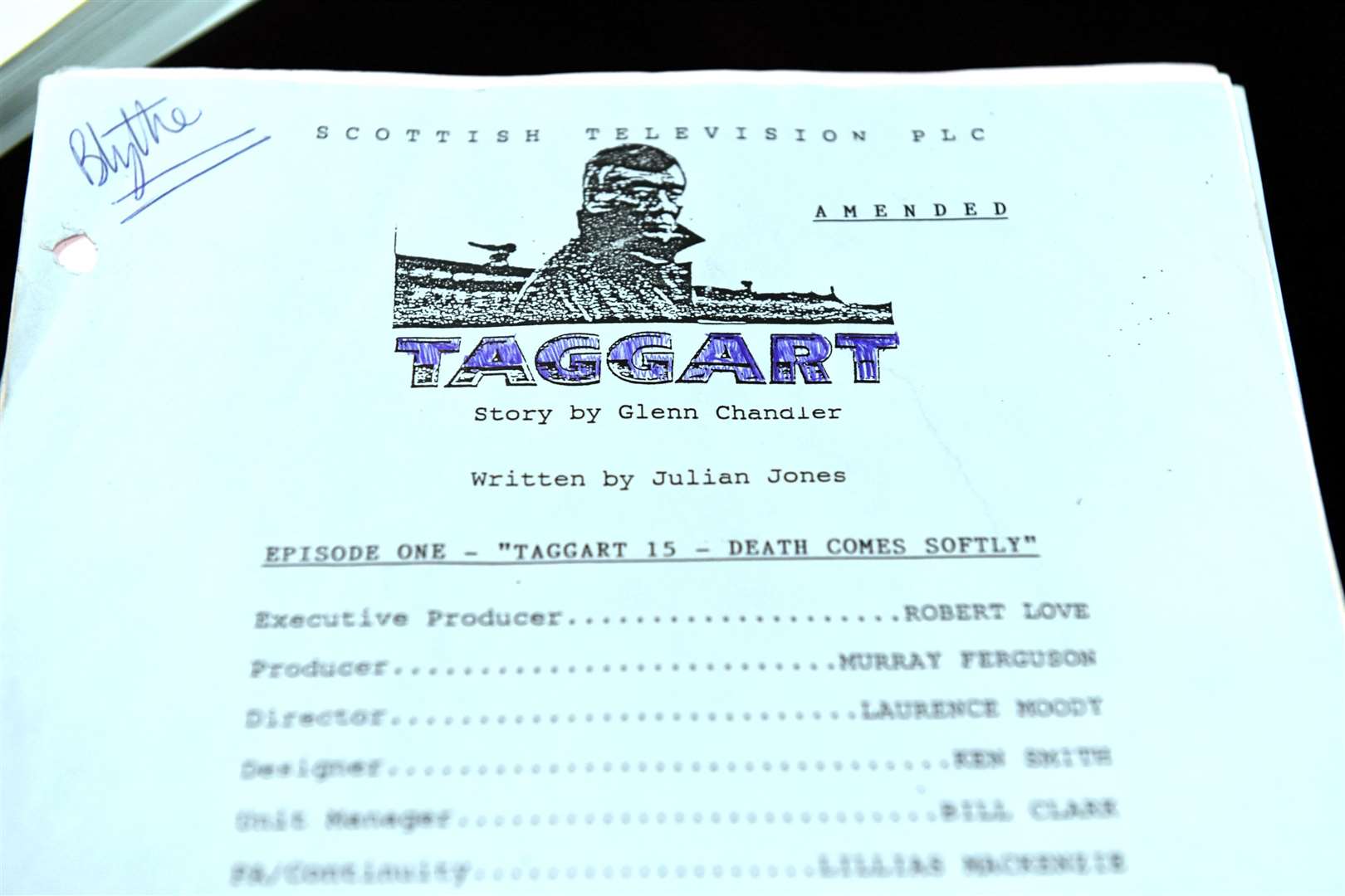 Blythe Duff donated her Taggart scripts to the university (GCU/PA)