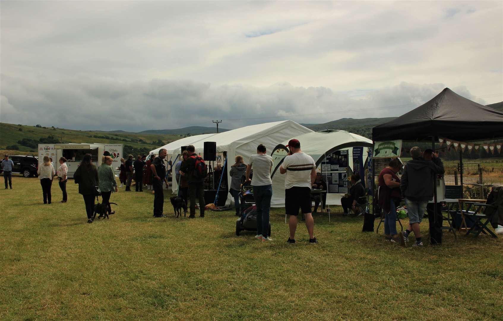 Visitors at the Highland gathering on the Corriegarth Estate.